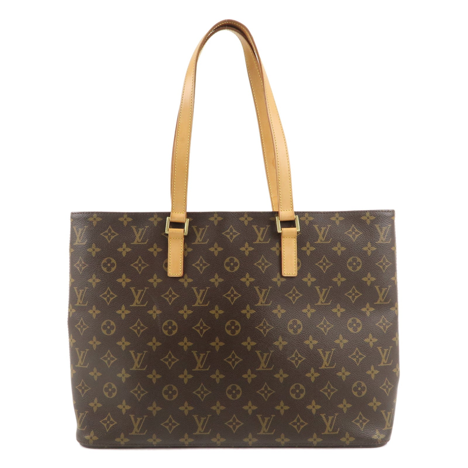 Louis-Vuitton-Monogram-Luco-Tote-Bag-Shoulder-Bag-Brown-M51155