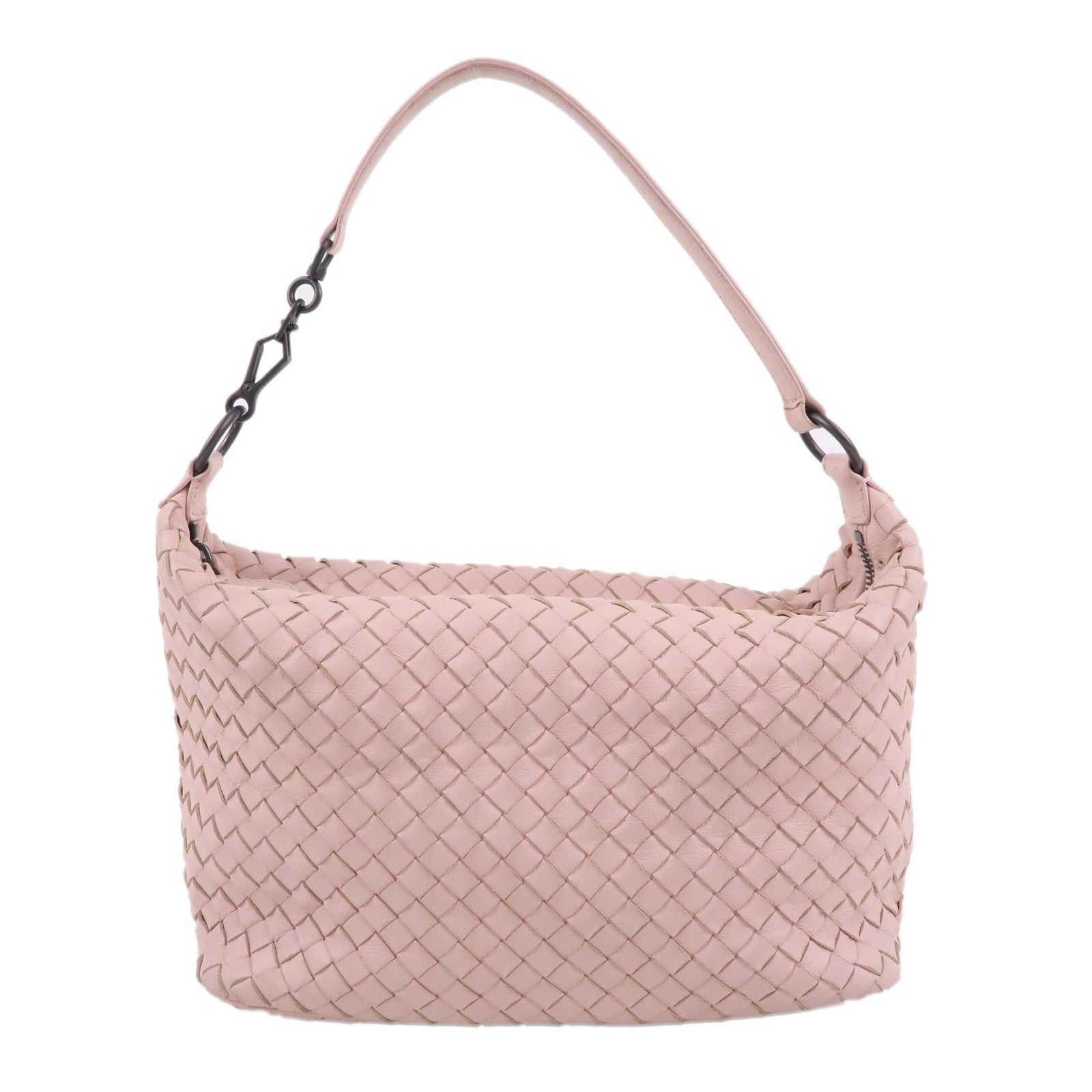 BOTTEGA-VENTA-Intrecciato-Leather-Shoulder-Bag-Pink-239988