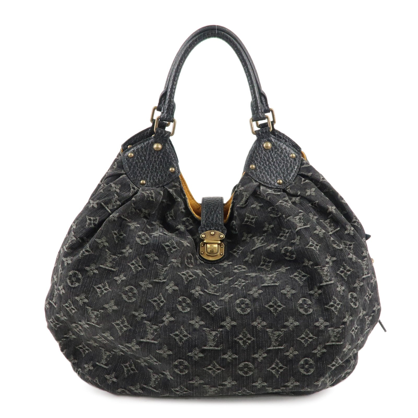 Louis-Vuitton-Monogram-Denim-XL-Shoulder-Bag-Black-M95510