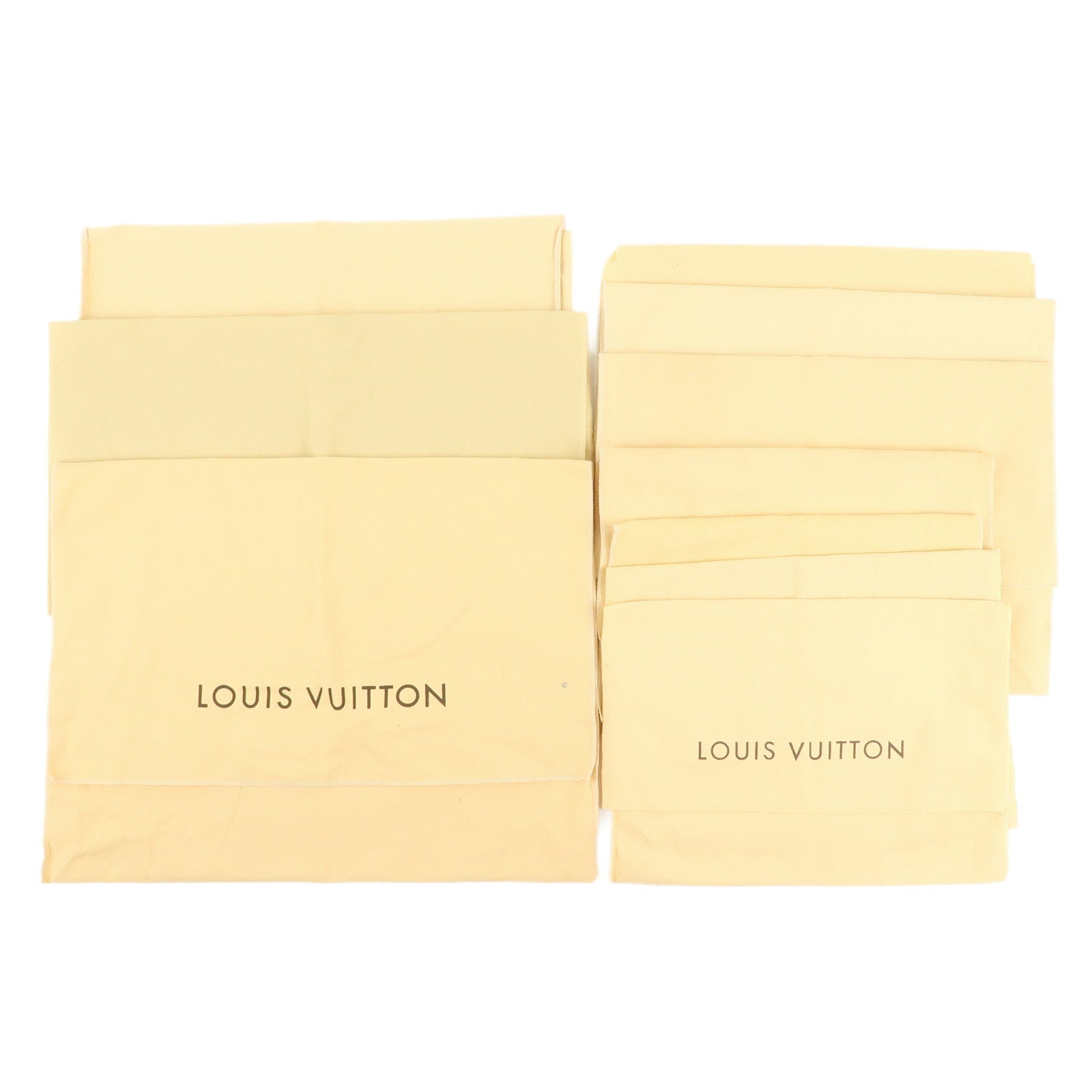 Louis Vuitton Set of 10 Storage Bag Dust Bag Flap Type Beige