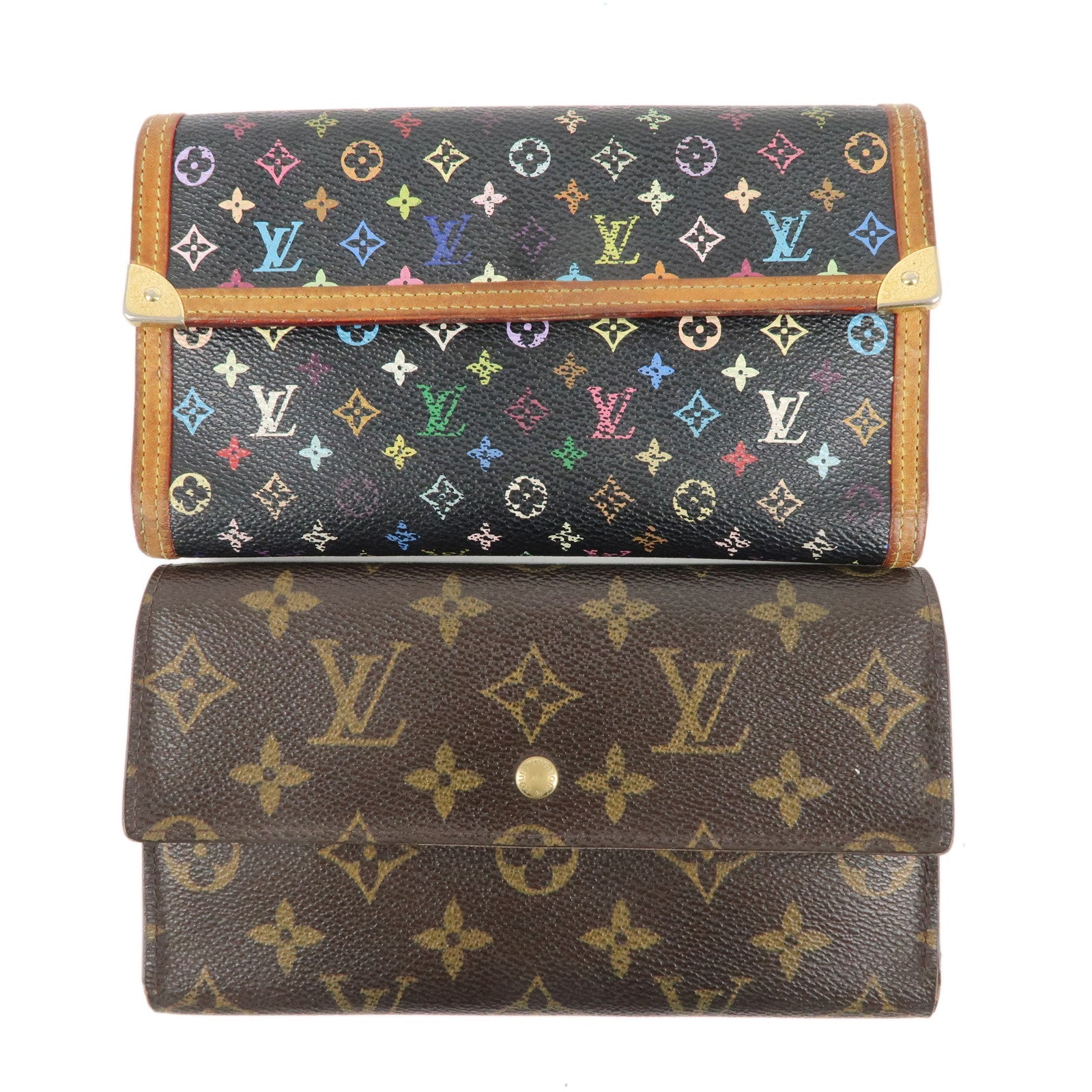 Louis-Vuitton-Set-of-2-Monogram-Porte-Tresor-Wallet-M61215-M92658