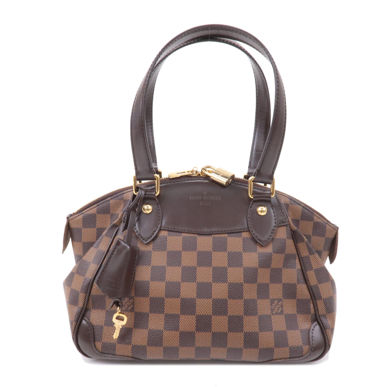 Louis Vuitton Damier Ebene Verona PM Hand Bag Brown N41117