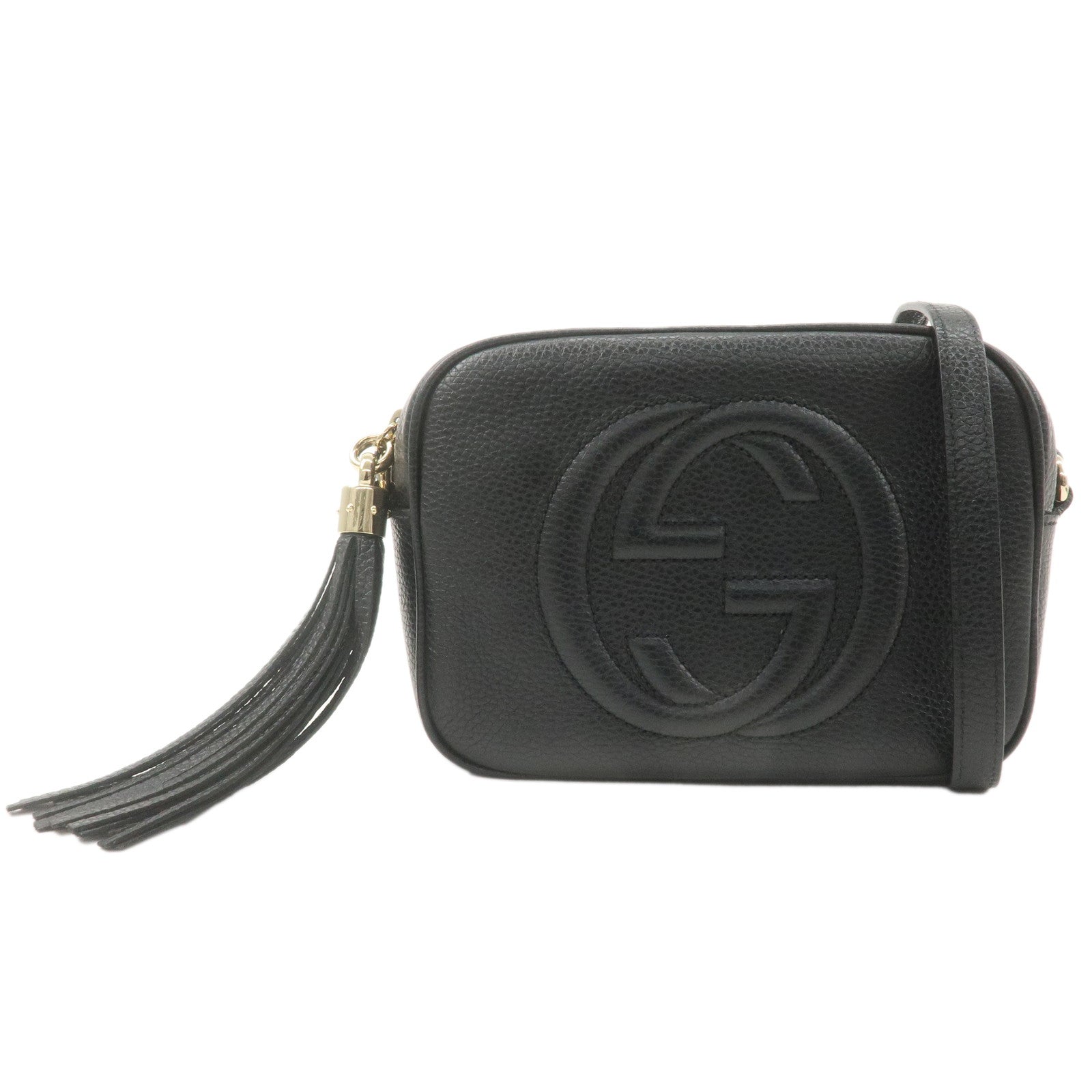 GUCCI-SOHO-Small-Disco-Leather-Shoulder-Bag-Black-308364