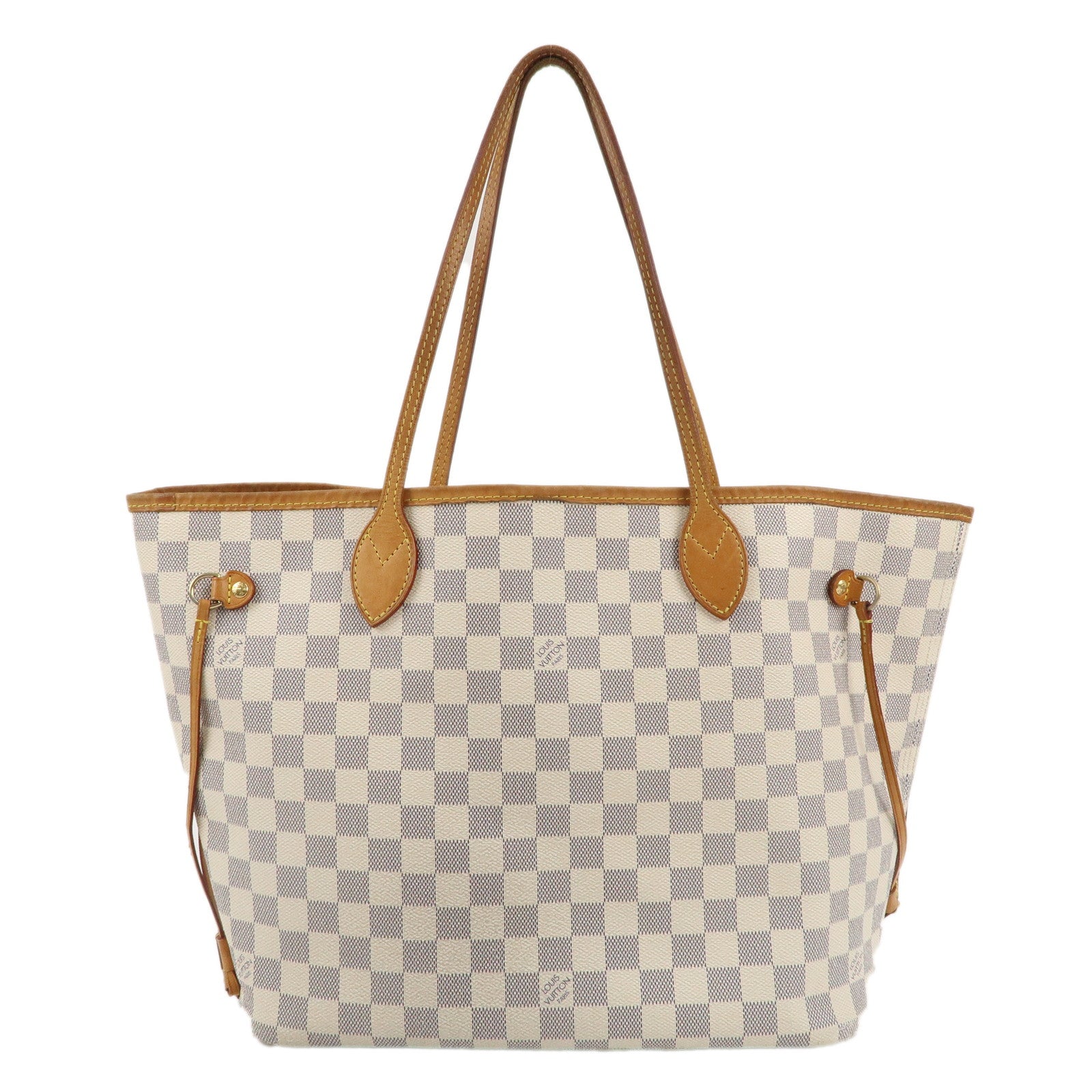 Louis Vuitton Damier Azur Neverfull MM Canvas Tote Bag N51107