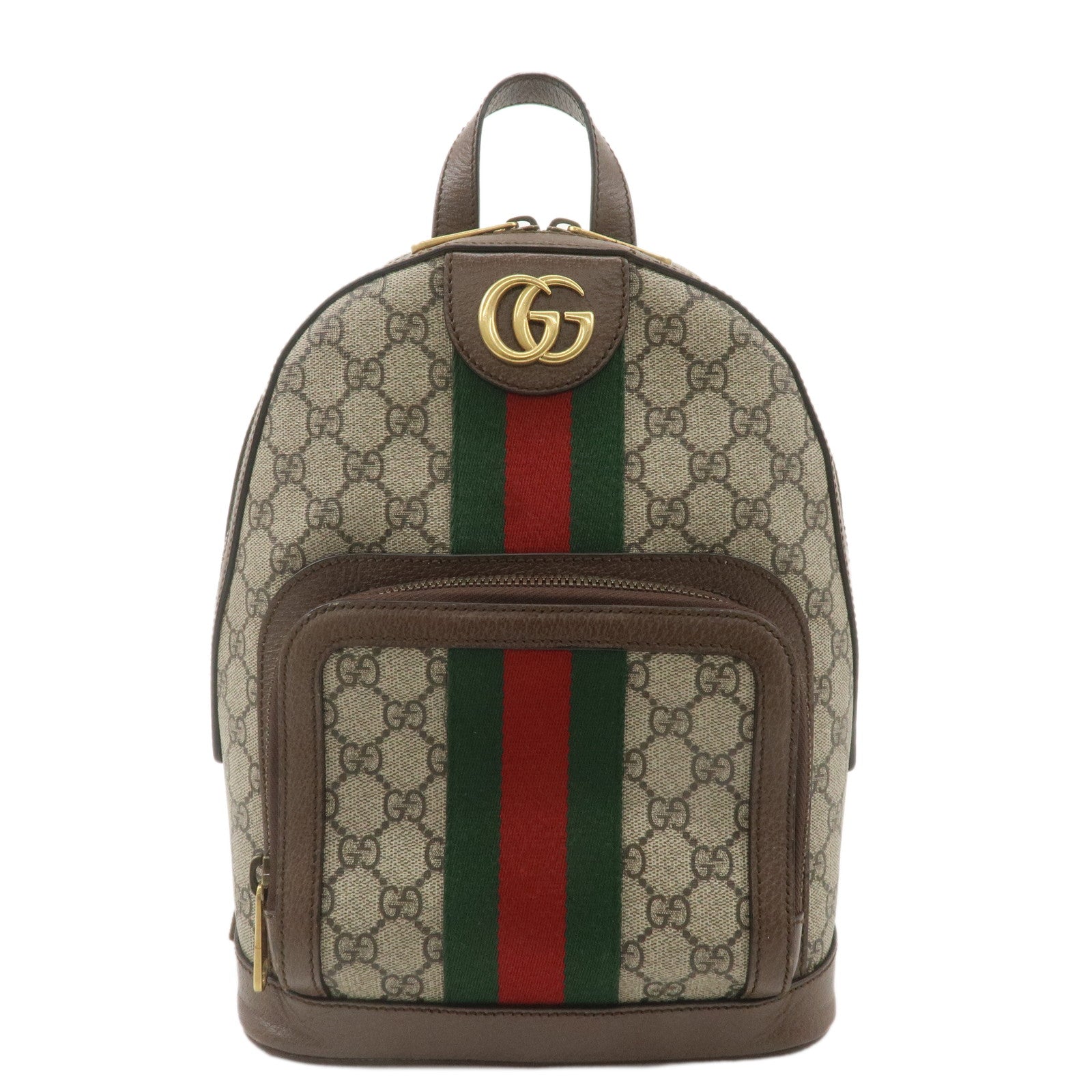 GUCCI Ophidia Sherry GG Supreme Leather GG Small Back Pack 547965