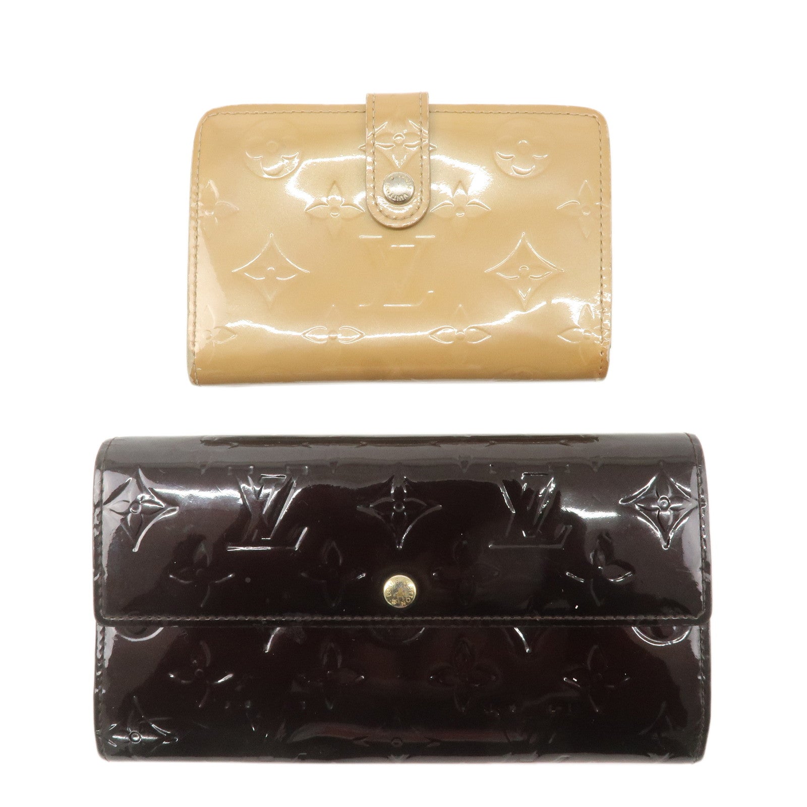 Louis Vuitton Set of 2 Monogram Vernis Wallet M93524 M91361