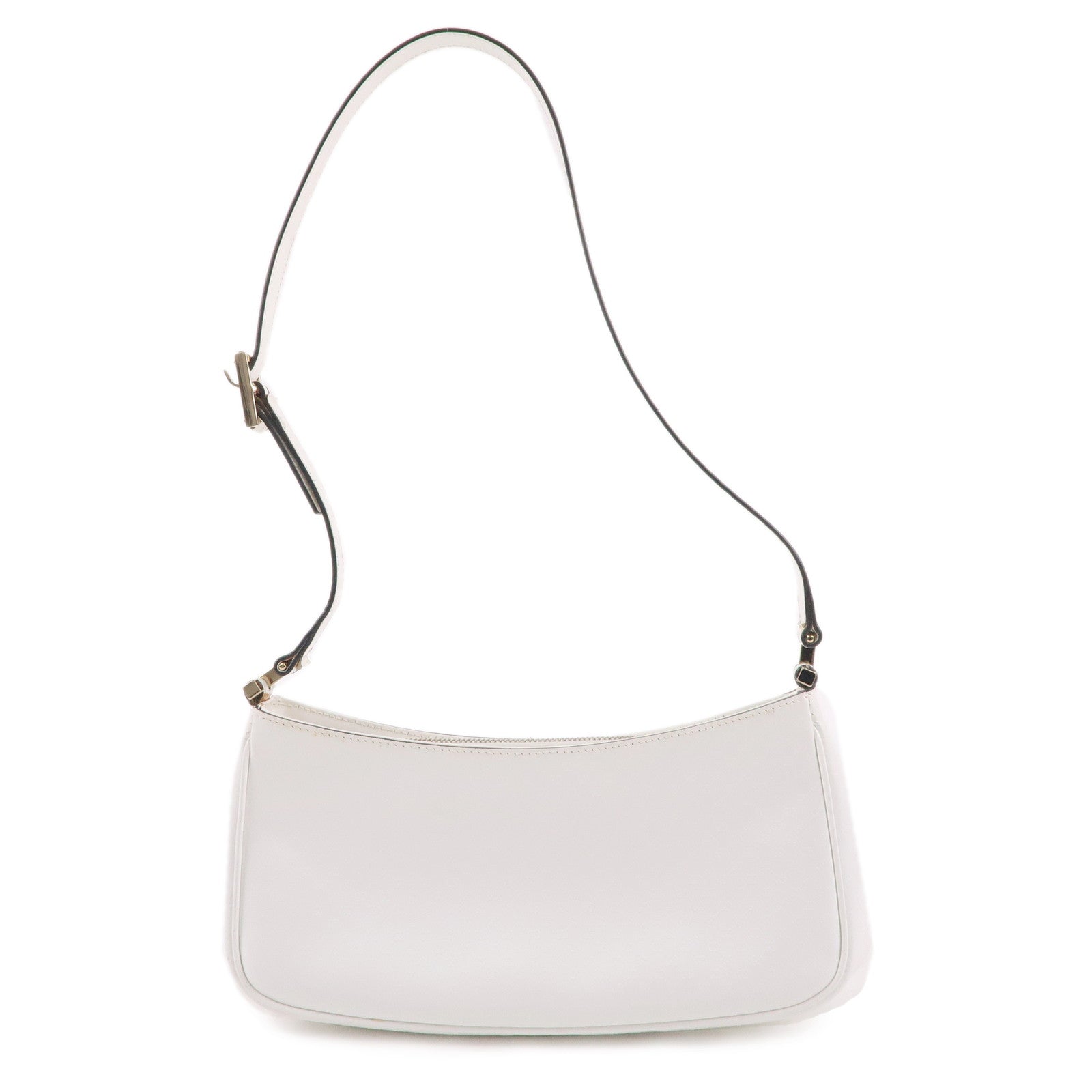 GUCCI Leather Microgucci Pattern Shoulder Bag WHite 001・4152