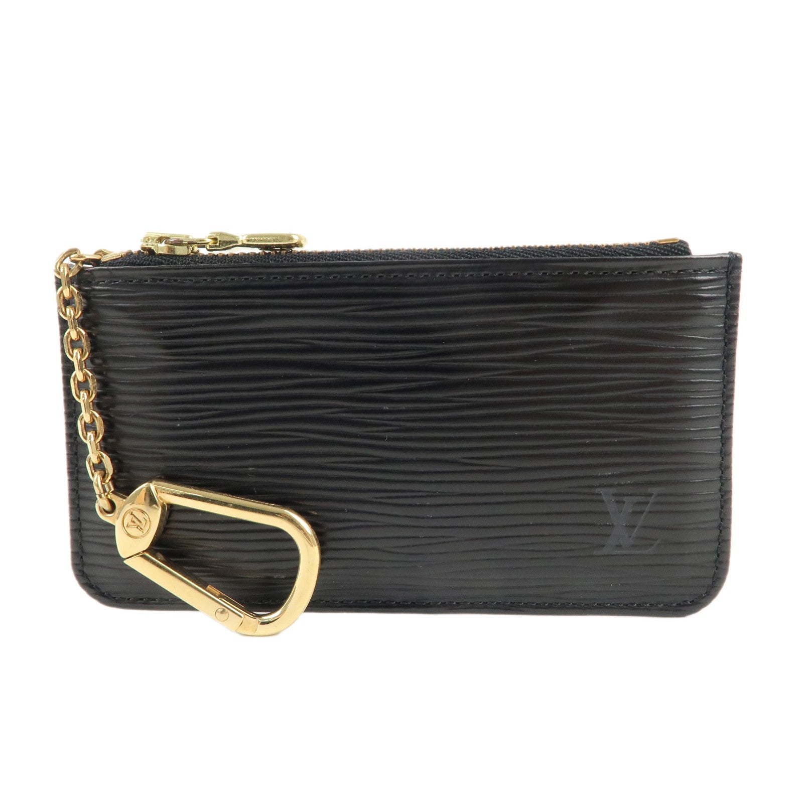 Louis Vuitton Epi Pochette Cles Coin Case Black Noir M63802