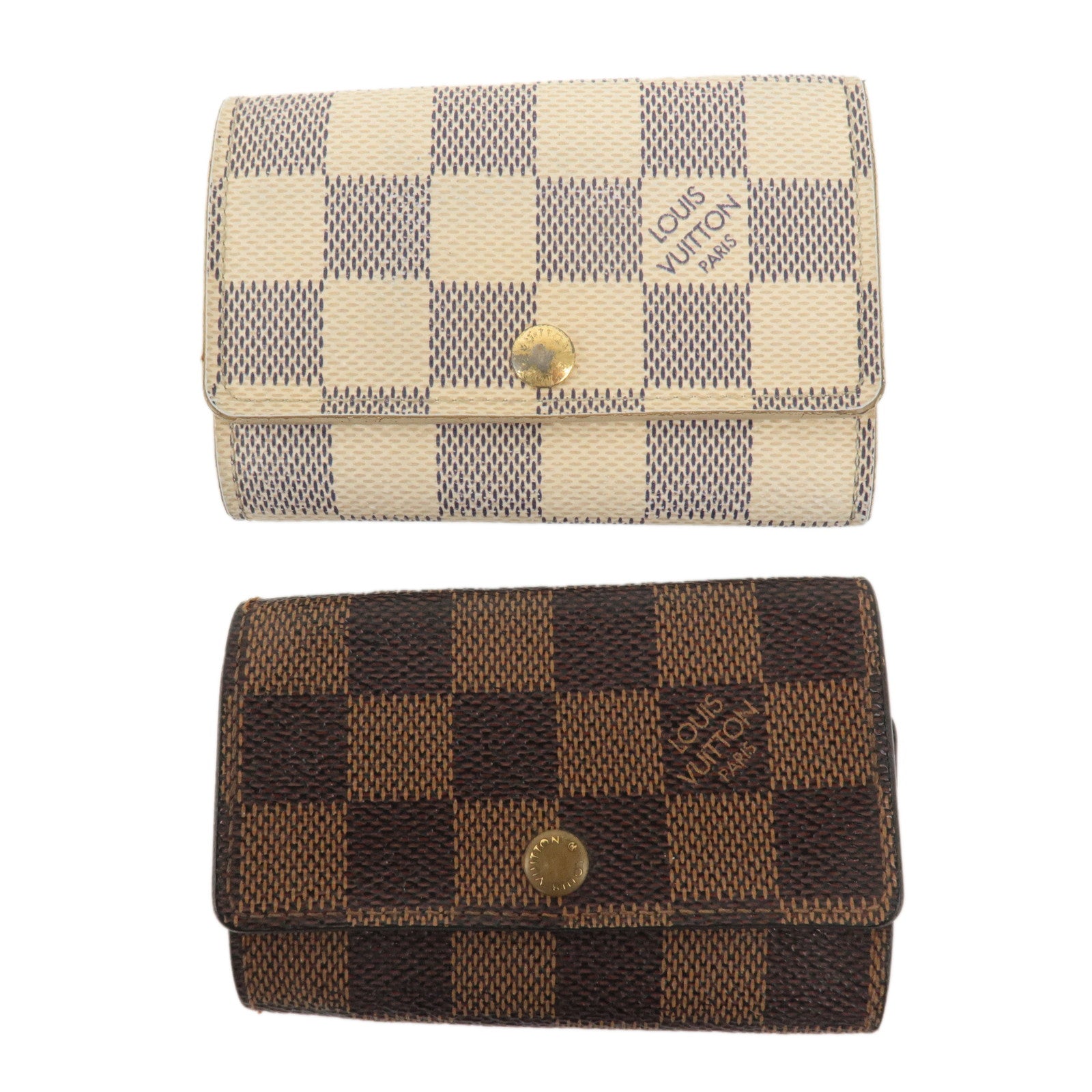 Louis Vuitton Damier Set of 2  Multicles 6 Key Case M62630 N61745