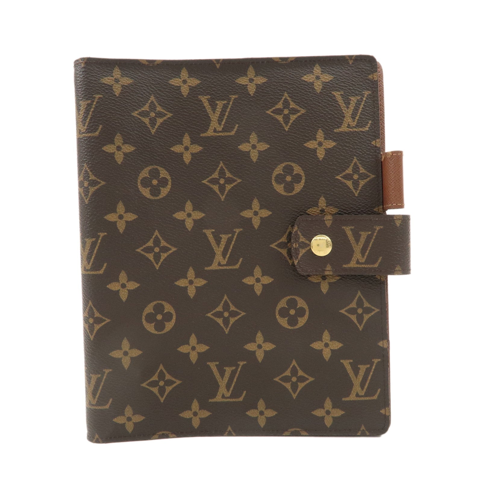 Louis Vuitton Monogram Agenda GM Planner Cover Brown R20106