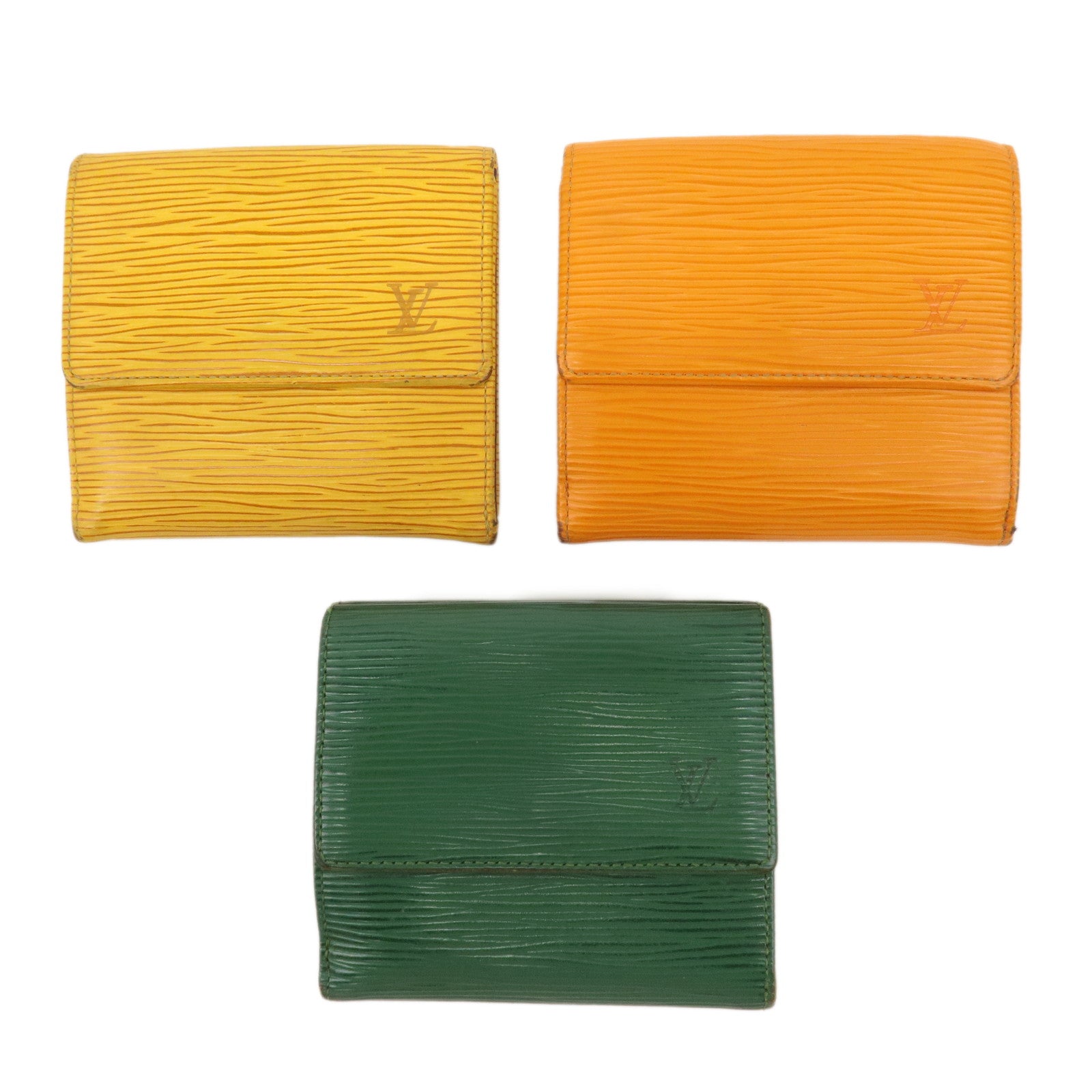 Louis Vuitton Set of 3 Epi Porte Monnaie Cult Credit Wallet