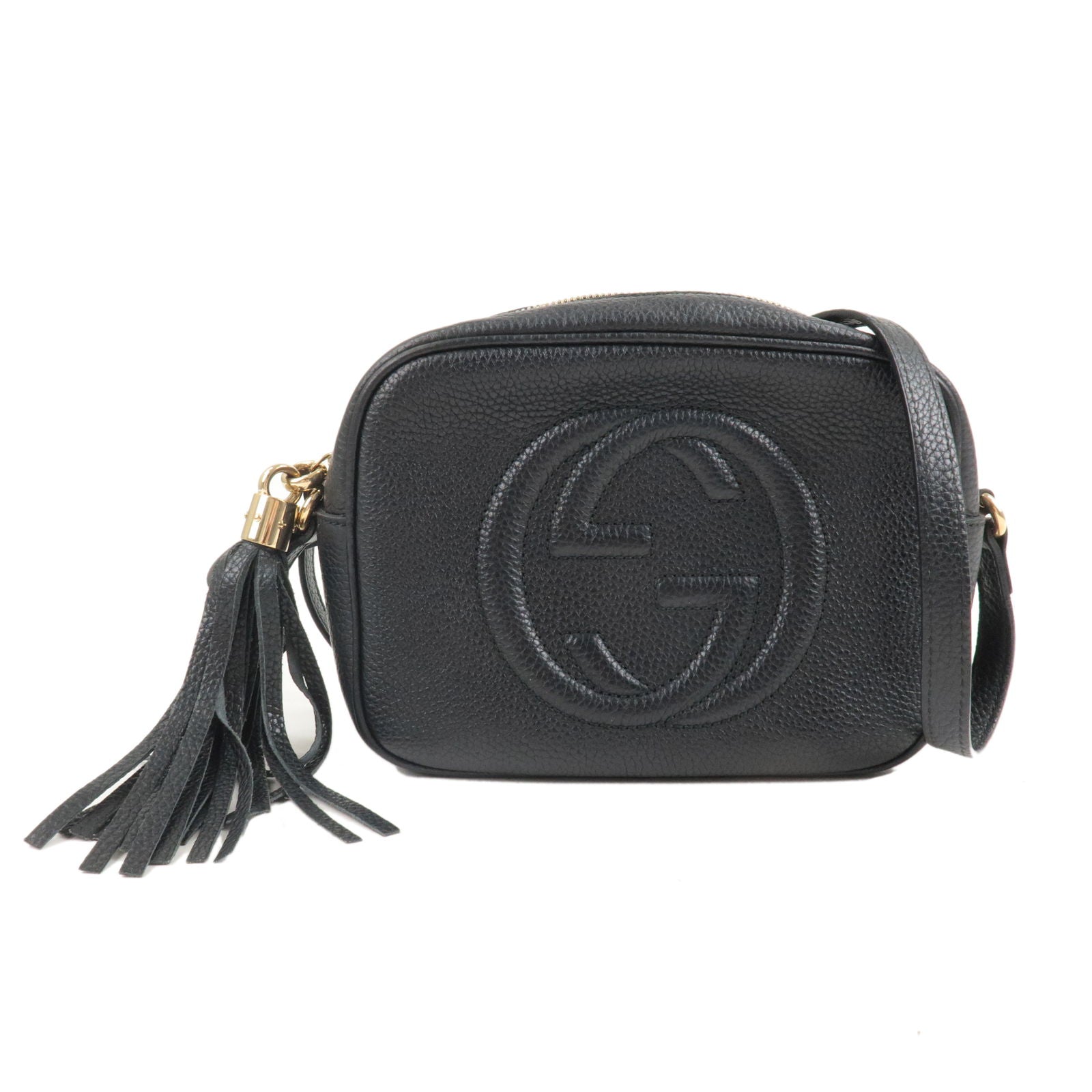 GUCCI-SOHO-Small-Disco-Leather-Shoulder-Bag-Black-308364