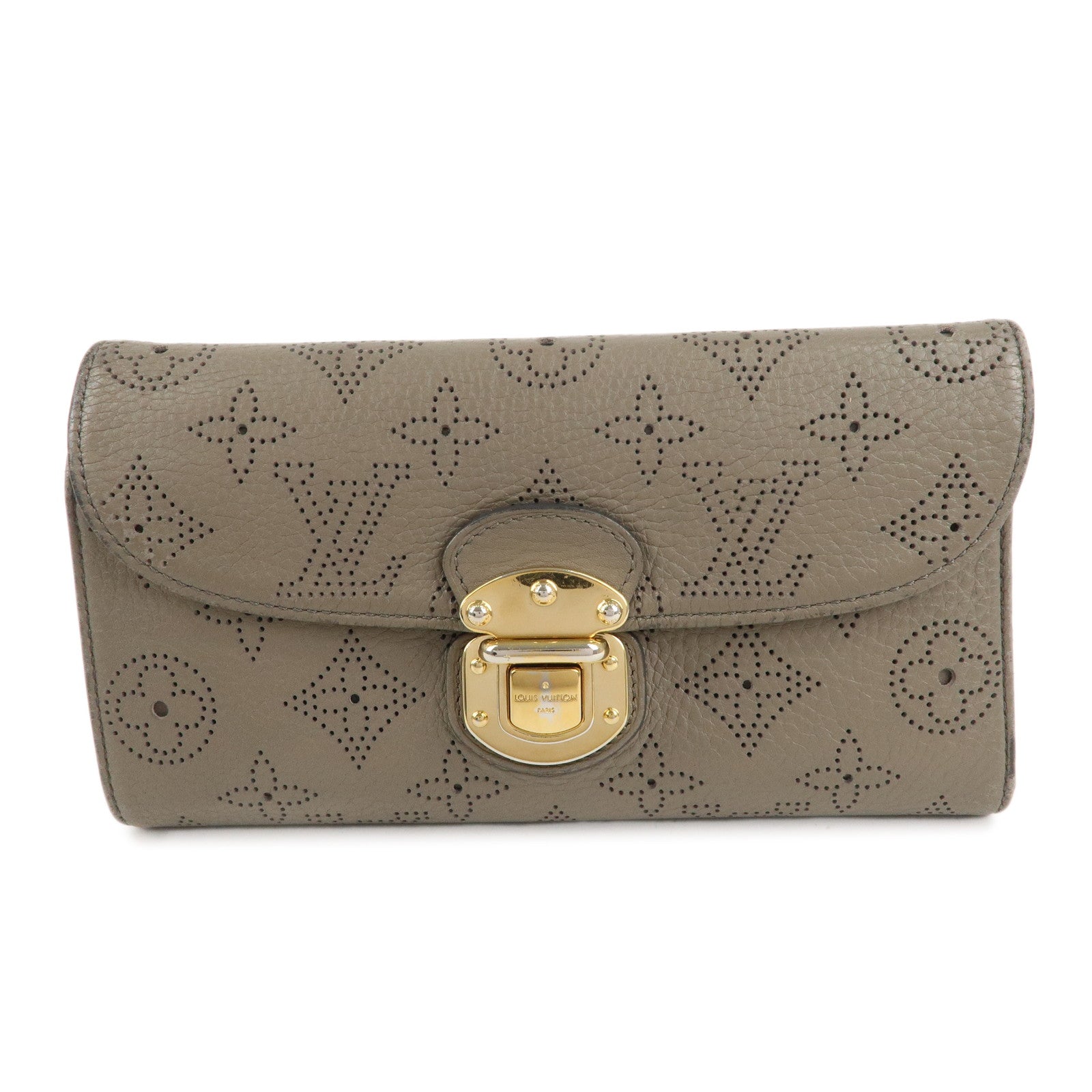 Louis Vuitton Monogram Mahina Portefeuille Amelia Taupe M93761