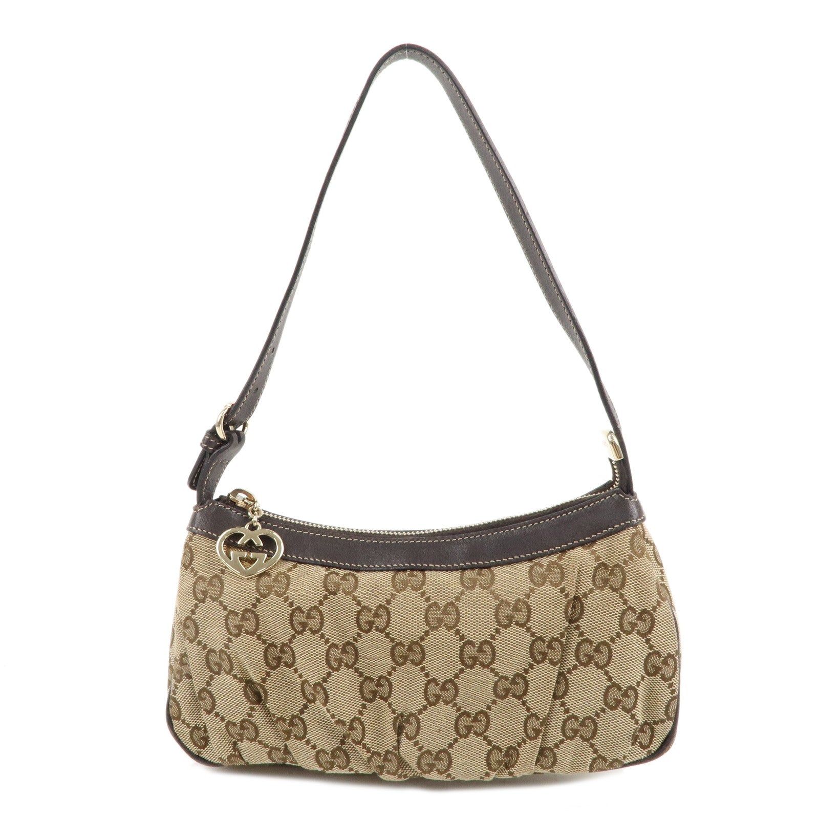 GUCCI-Lovely-GG-Canvas-Leather-Hand-Bag-Beige-Brown-245938