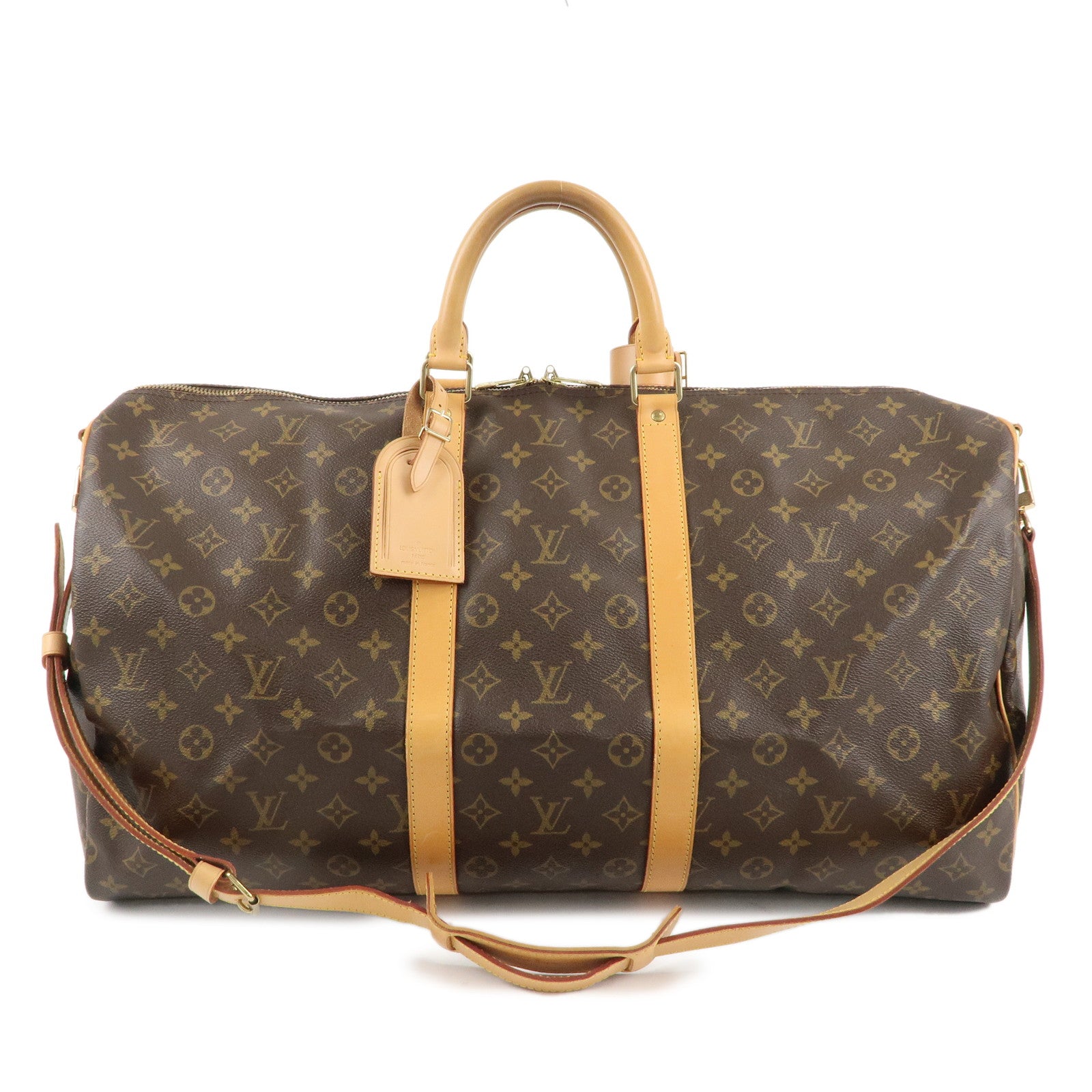 Louis Vuitton Monogram Keep All Bandouliere 55 Boston Bag M41414