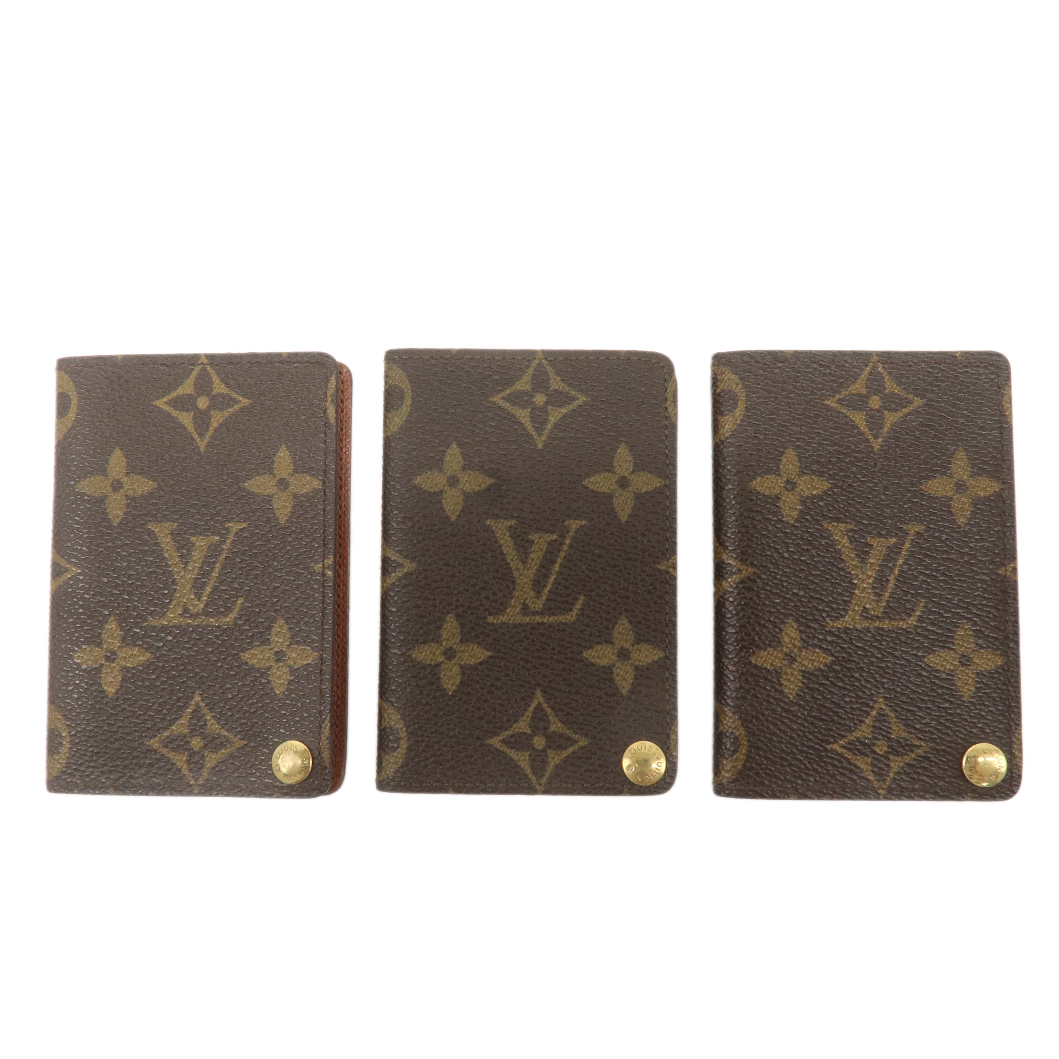 Louis Vuitton Monogram Set of3 Porte Cartes Credit Pression M60937