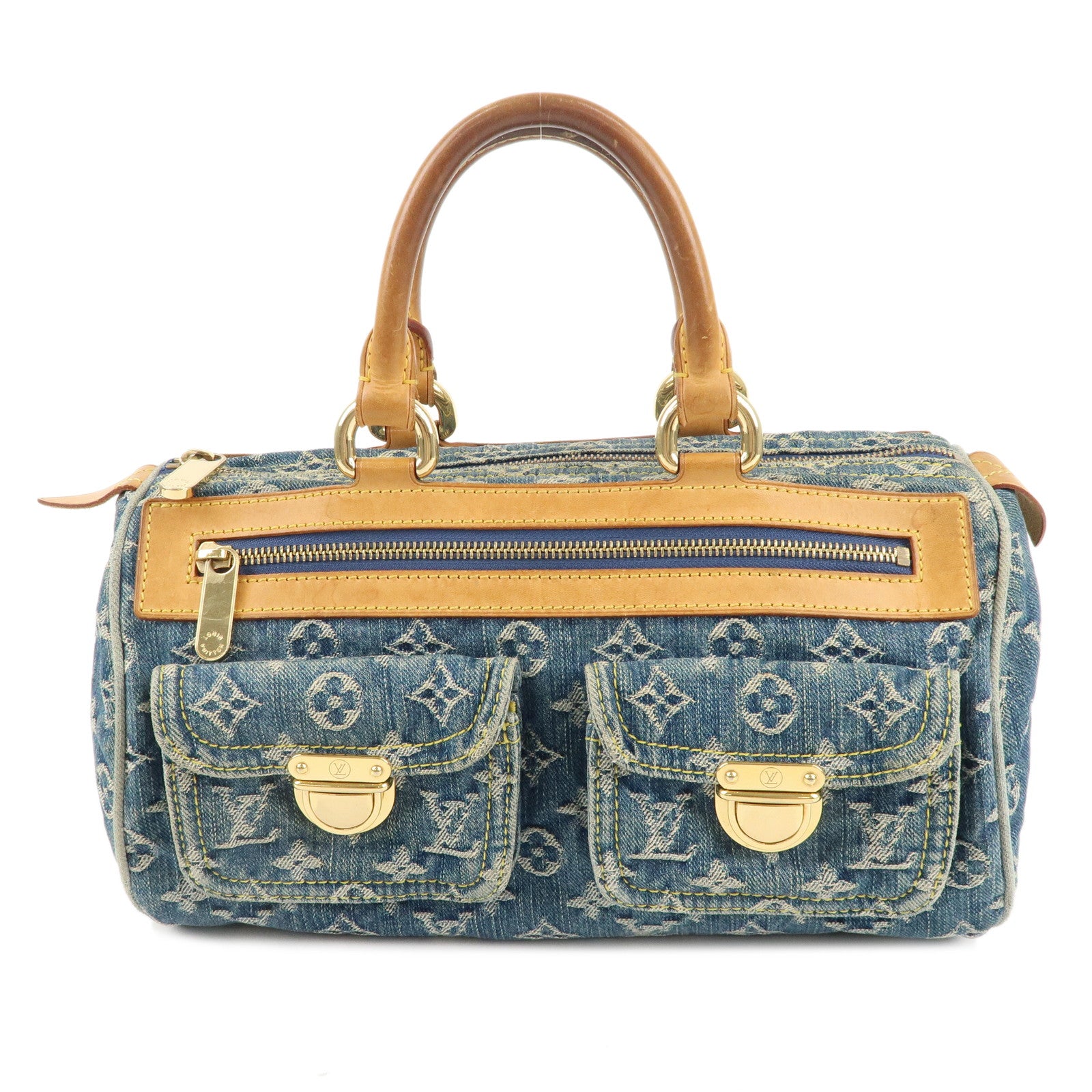 Louis Vuitton Monogram Denim Neo Speedy Boston Bag Blue M95019