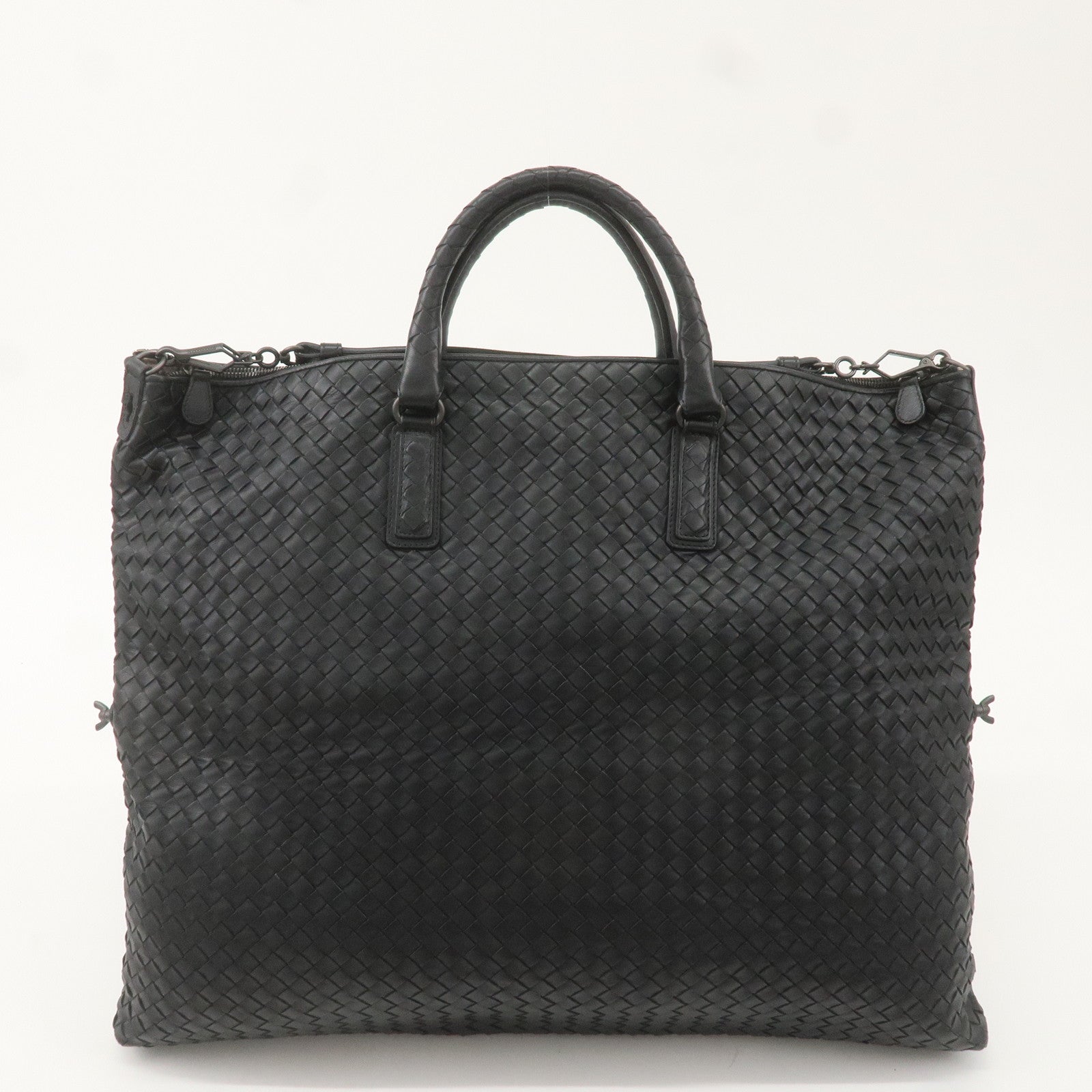 BOTTEGA VENETA Intrecciato Leather 2WAY Hand Bag Black 193785