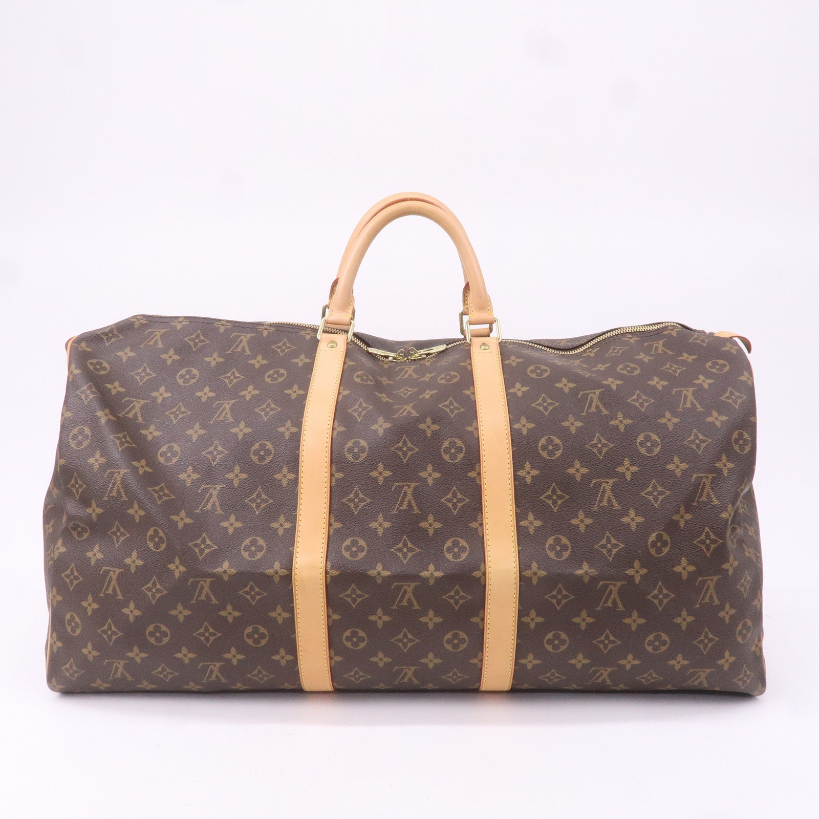 Louis Vuitton Monogram Keep All 60 Boston Bag Brown M41422