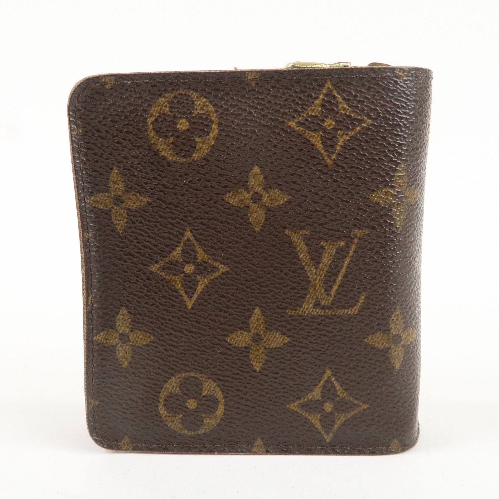 Louis Vuitton Monogram Compact Zip Small Wallet Brown M61667