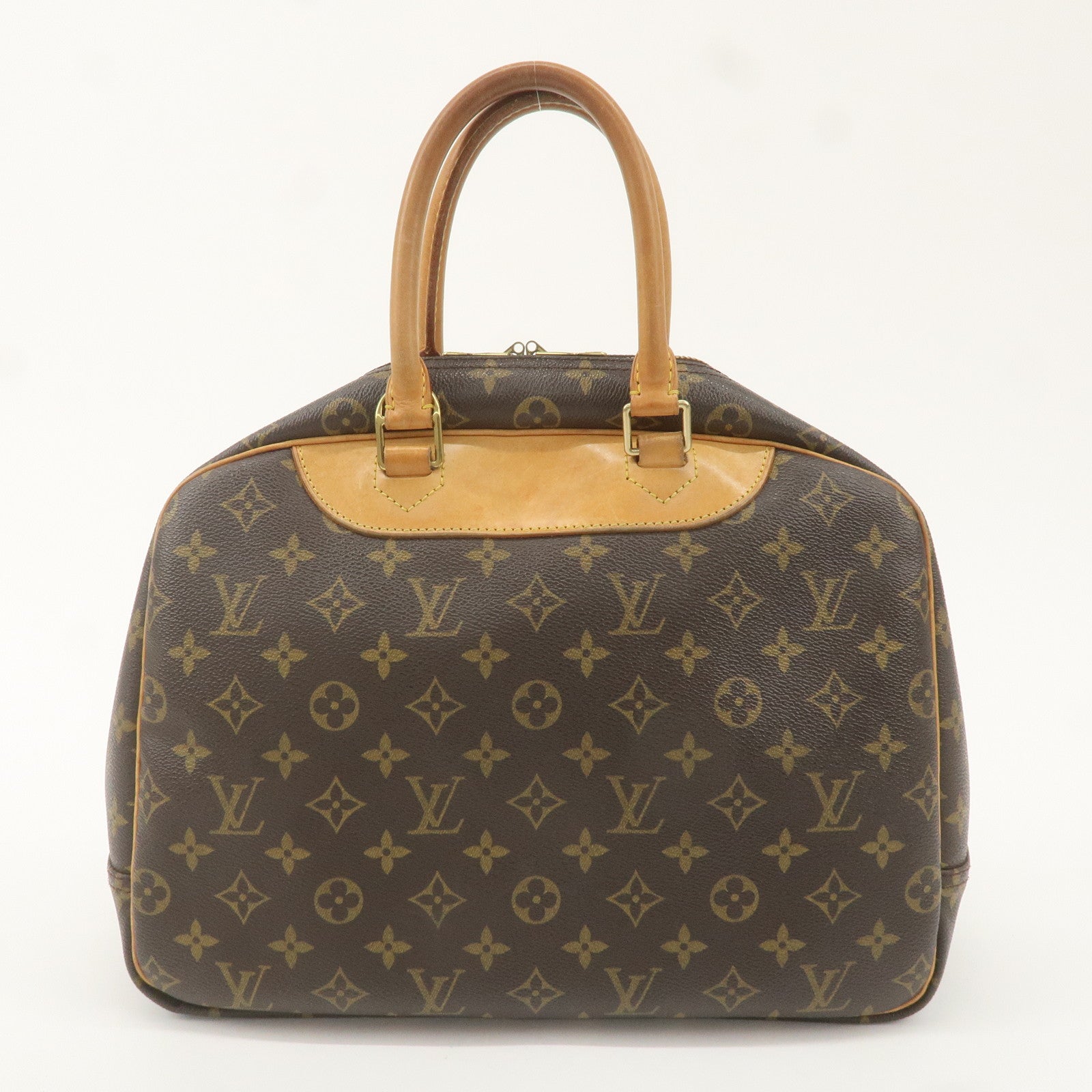 Louis Vuitton Monogram Deauville Hand Bag Brown M47270