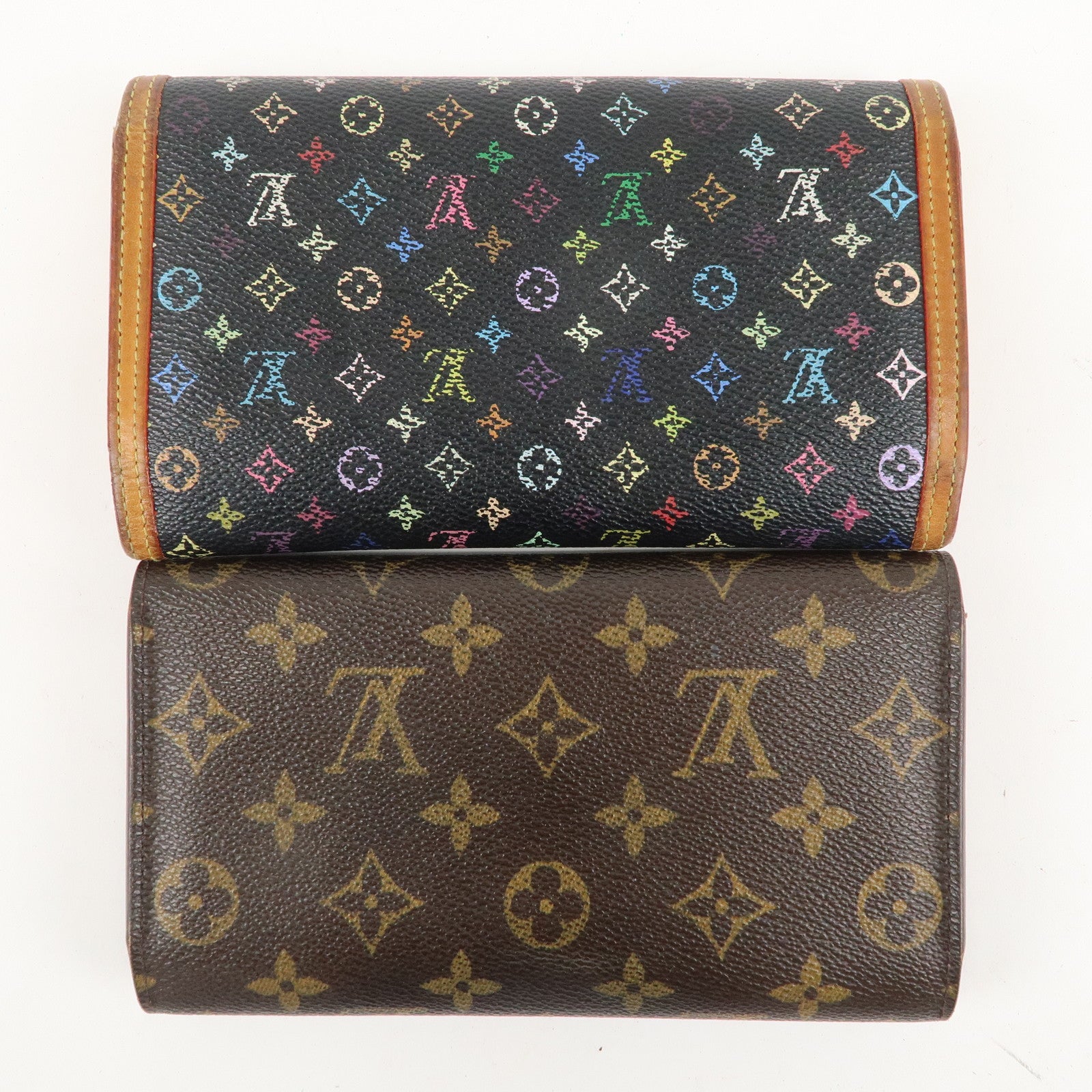 Louis Vuitton Set of 2 Monogram Porte Tresor Wallet M61215 M92658