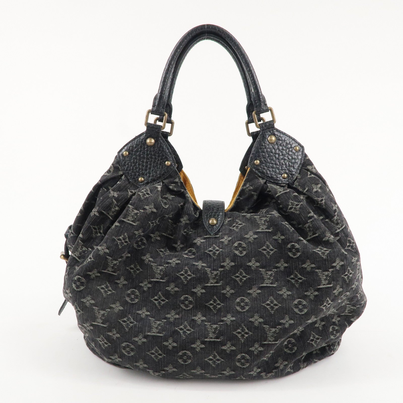 Louis Vuitton Monogram Denim XL Shoulder Bag Black M95510