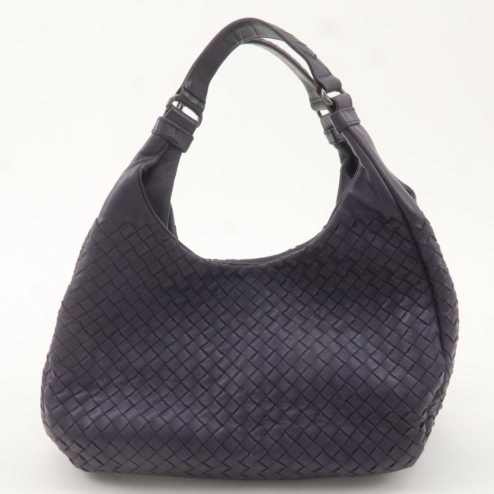 BOTTEGA VENETA Intrecciato Leather Shoulder Bag Purple 125787