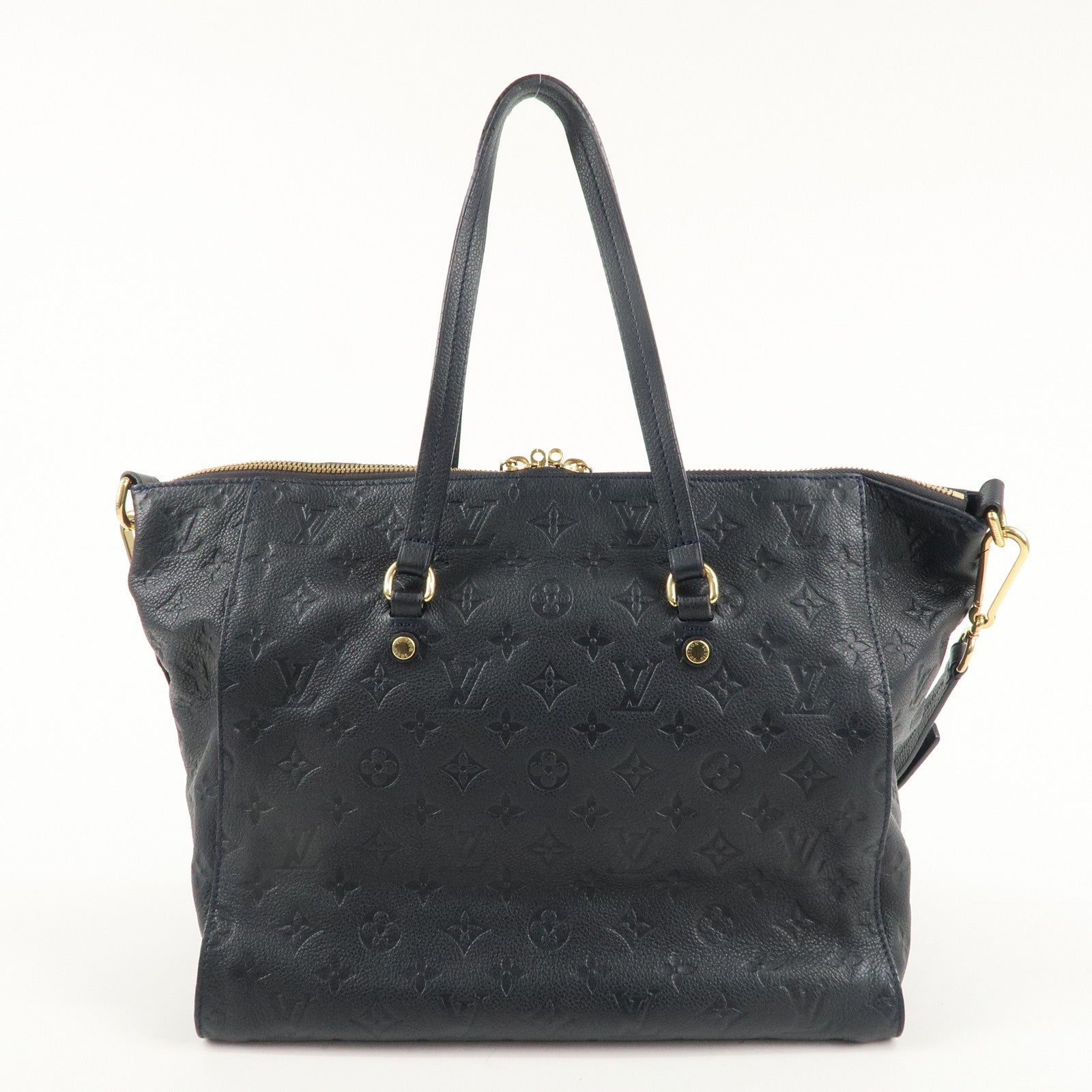 Louis Vuitton Monogram Empreinte Luminuse PM Tote Bag Navy M93410