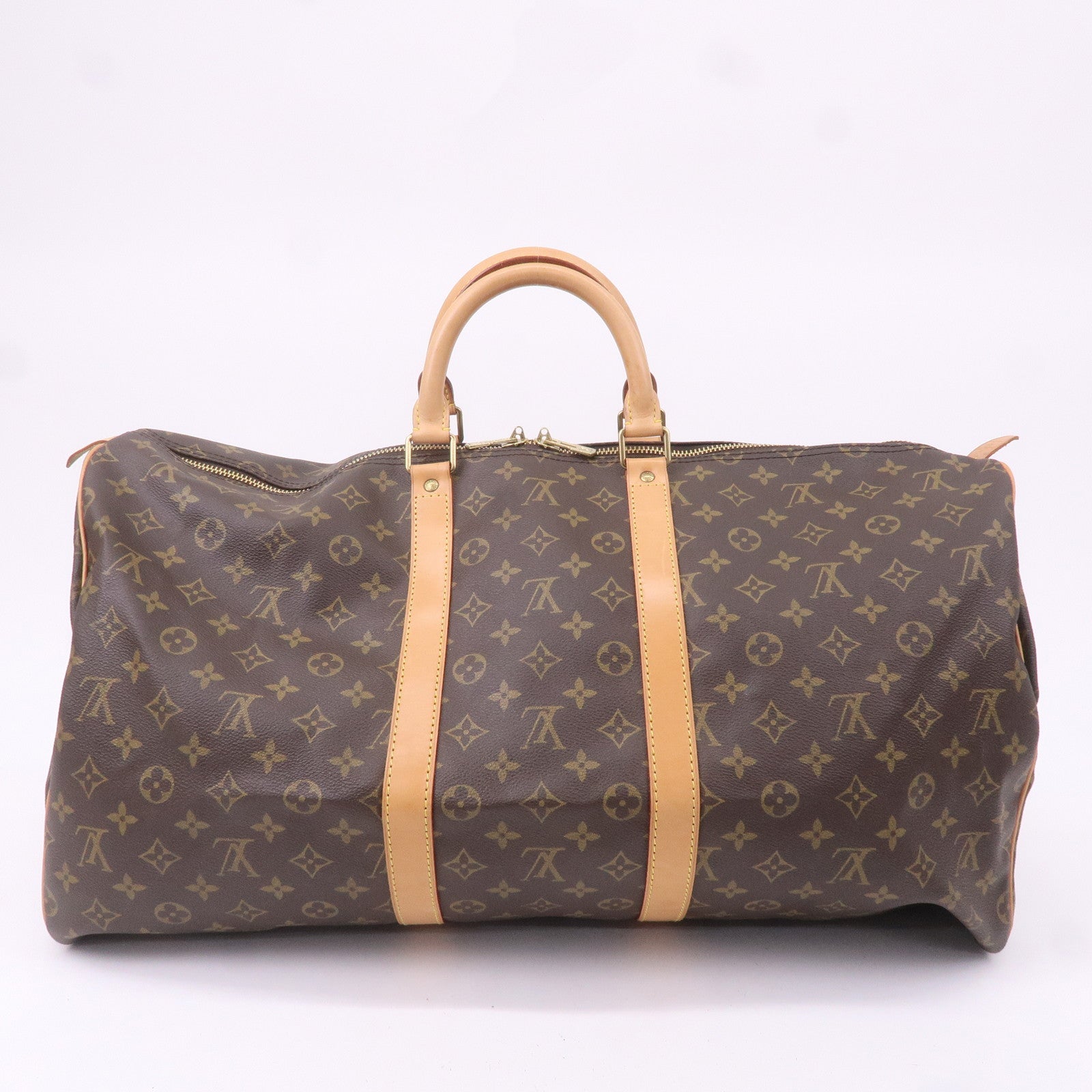 Louis Vuitton Monogram Keep All 55 Boston Bag Brown M41424