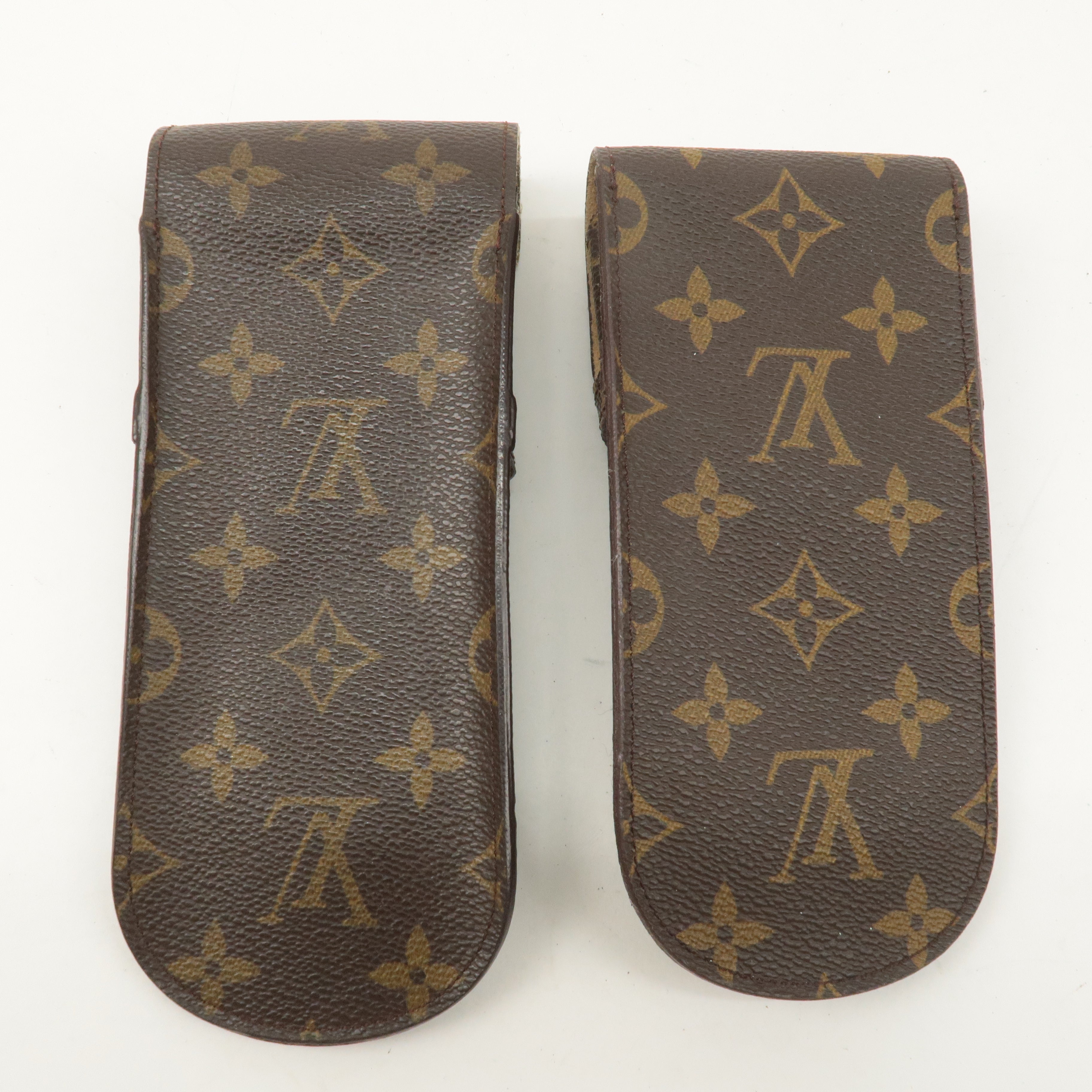 Louis Vuitton Monogram Set of 2 etui a lunettes lavel Glasses Case