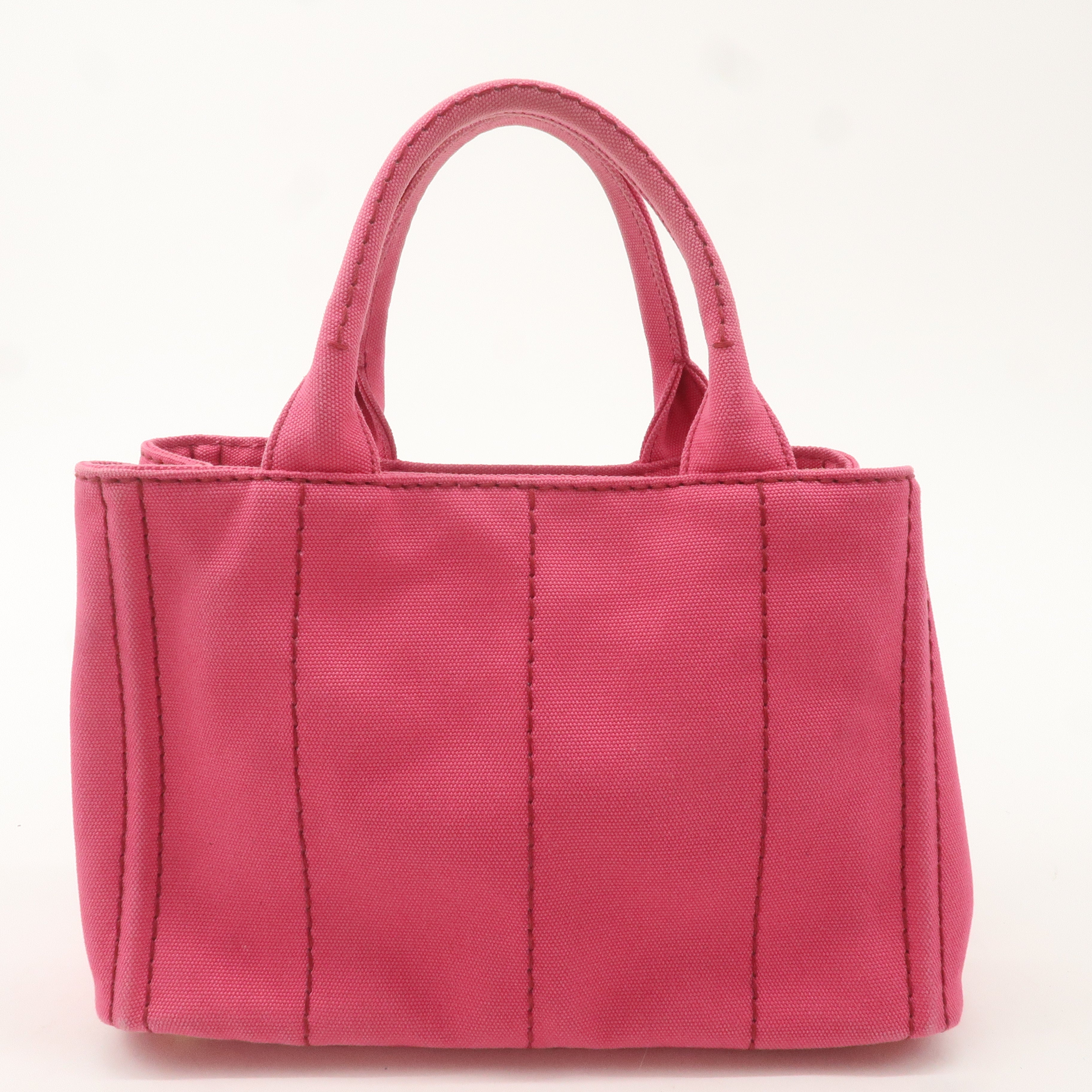 PRADA Canapa Mini Canvas 2Way Bag Hand Bag Pink B2439G