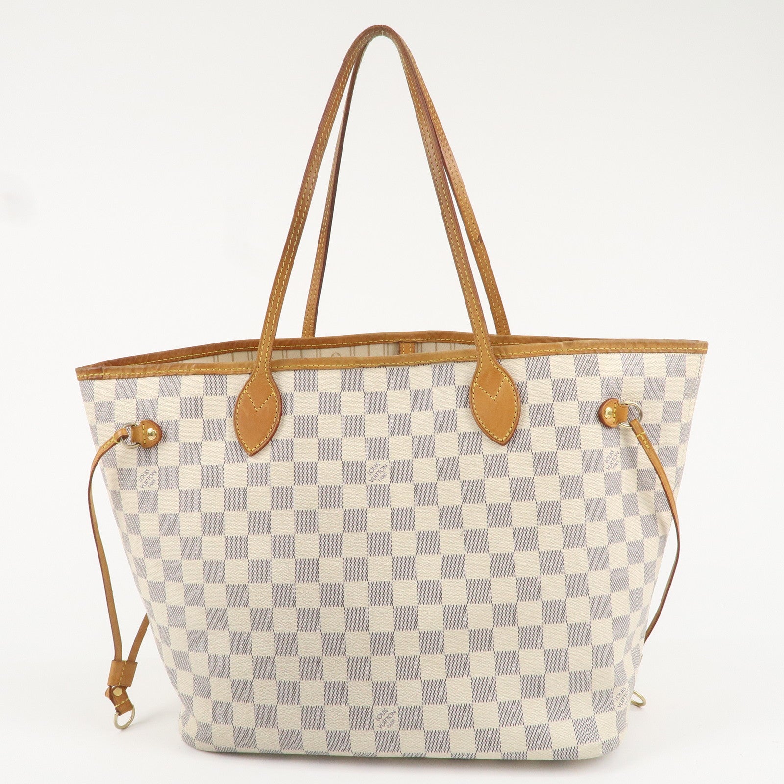 Louis Vuitton Damier Azur Neverfull MM Canvas Tote Bag N51107