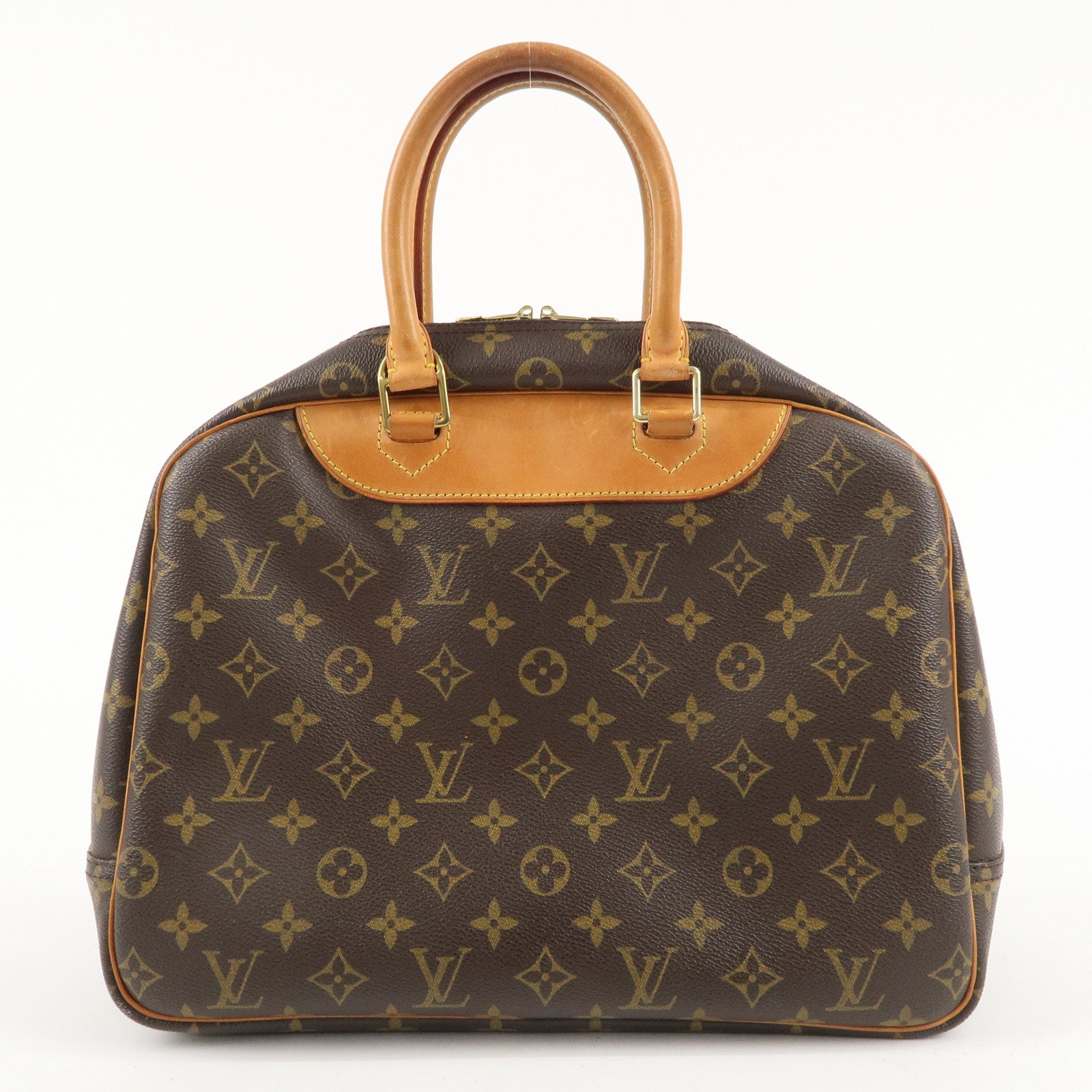 Louis Vuitton Monogram Deauville Hand Bag Brown M47270