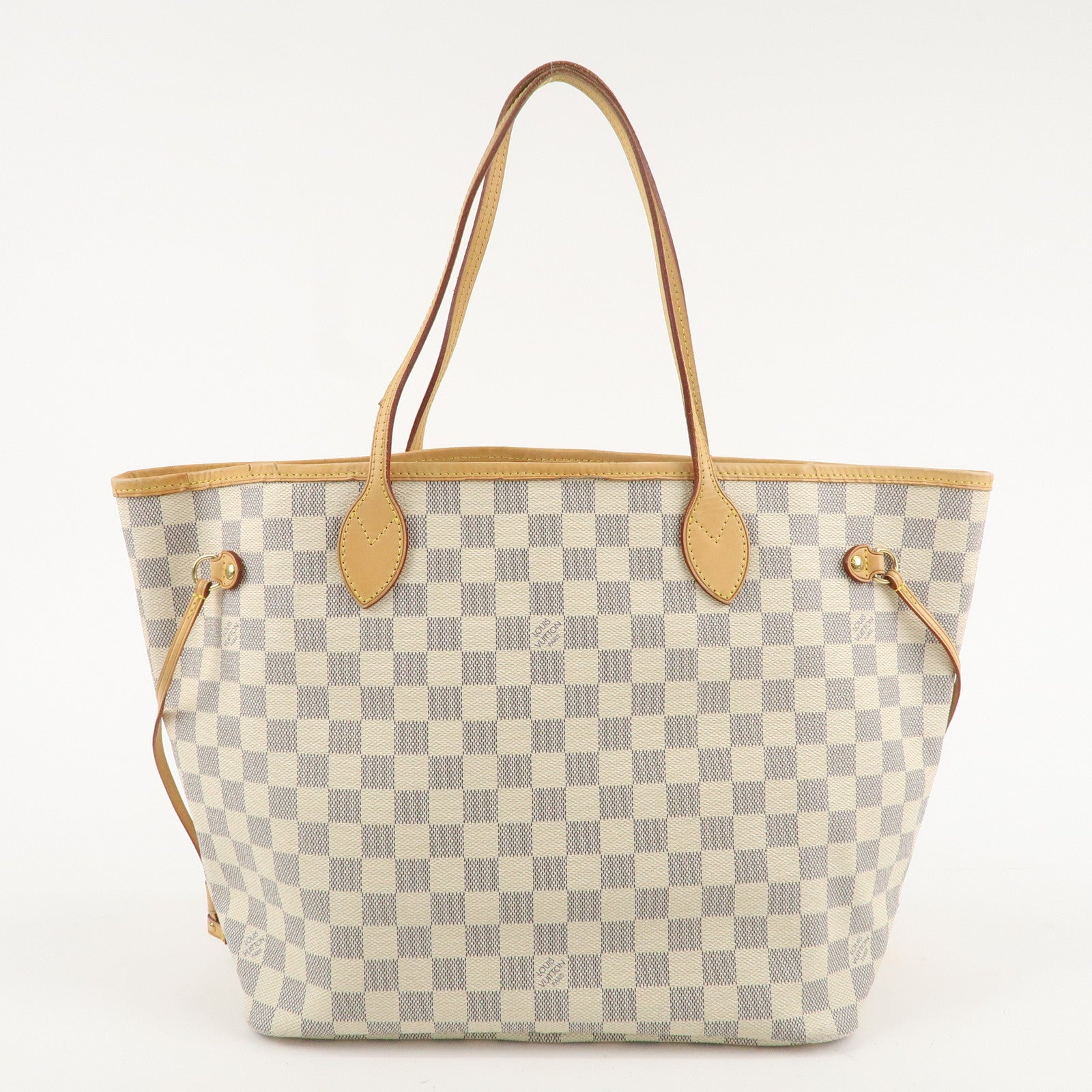 Louis Vuitton Damier Azur Neverfull MM Canvas Tote Bag N51107