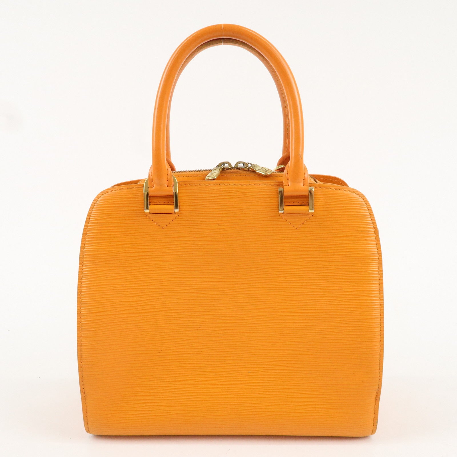 Louis Vuitton Epi Pon Neuf Hand Bag Mandarin Orange M5205H