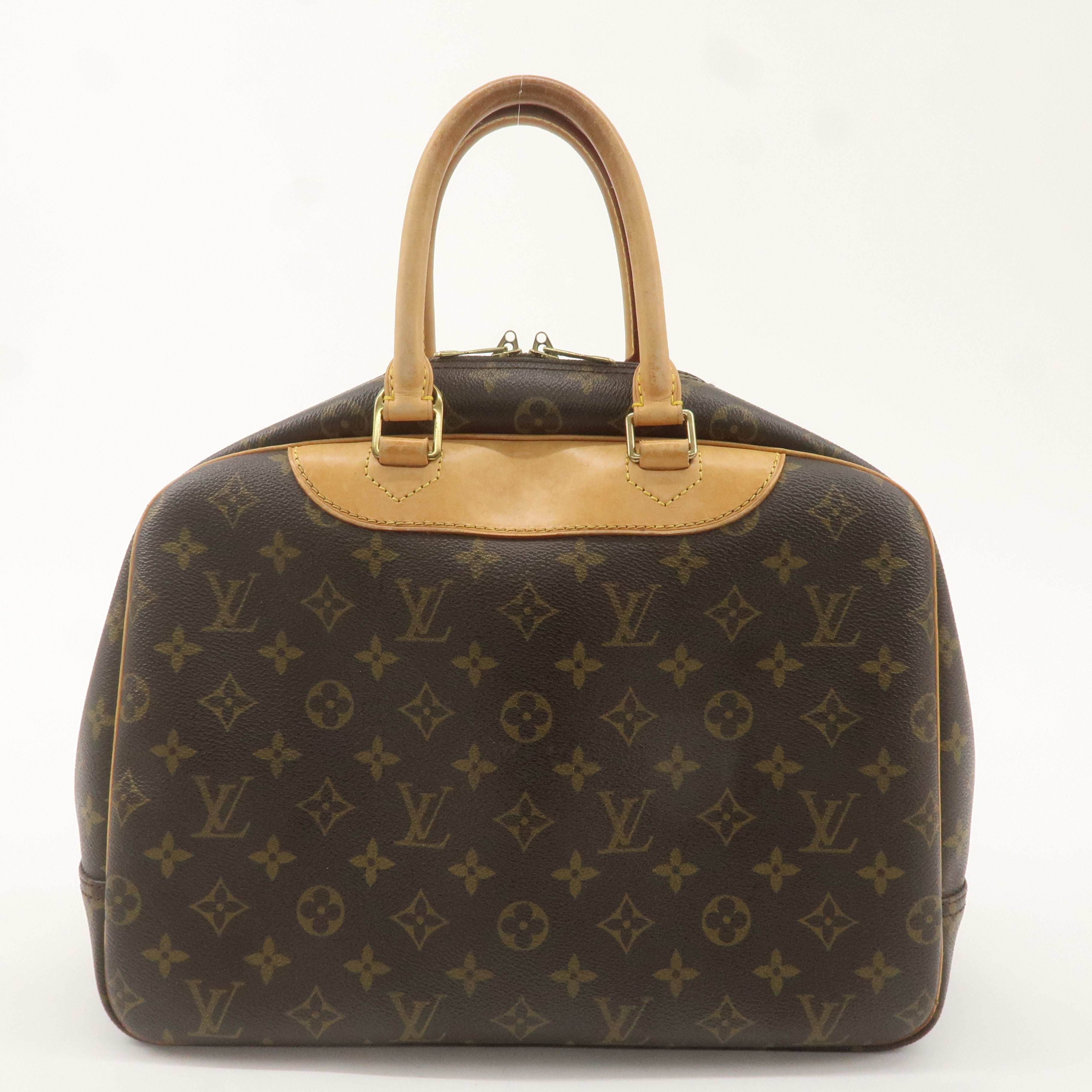 Louis Vuitton Monogram Deauville Hand Bag Brown M47270