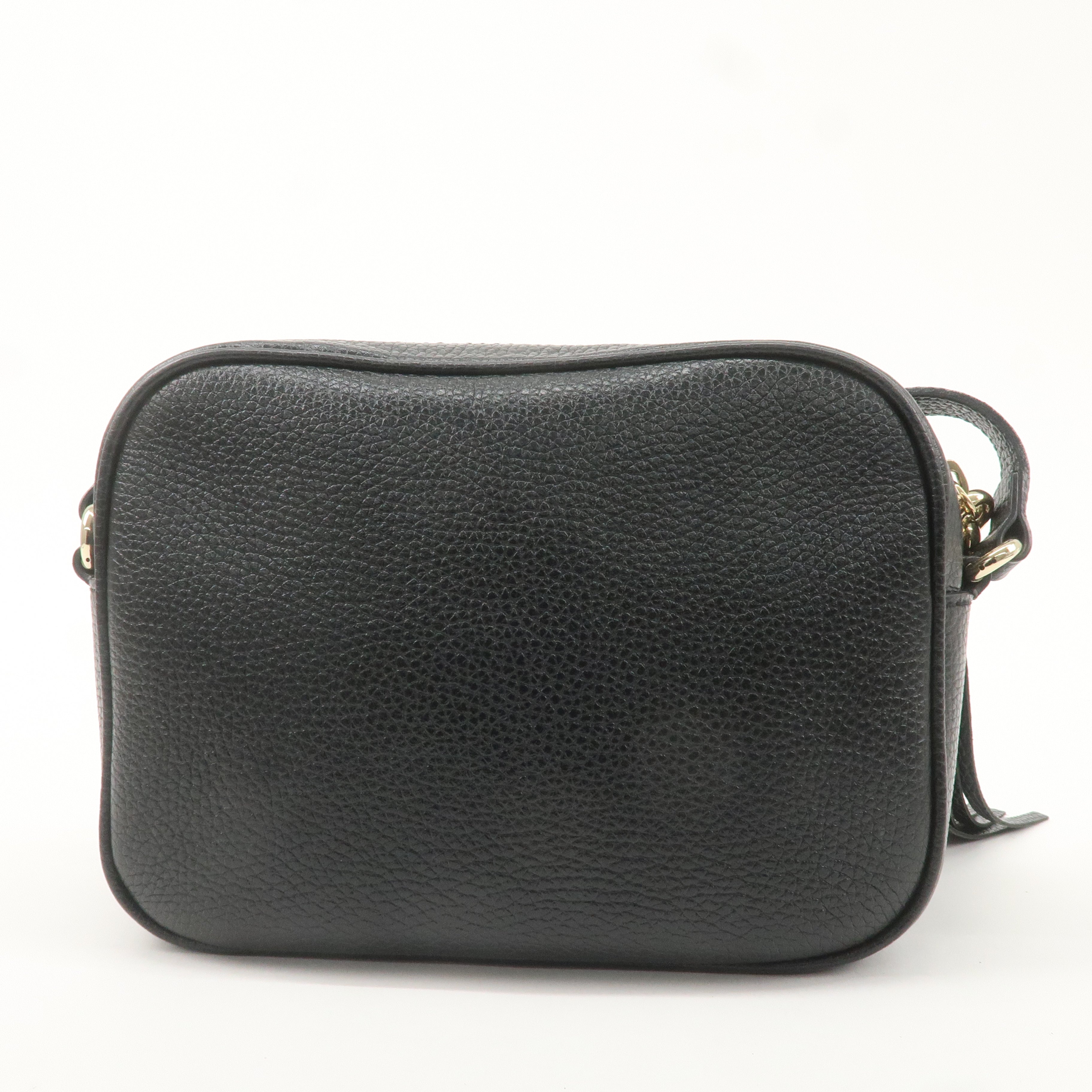 GUCCI SOHO Small Disco Leather Shoulder Bag Black 308364