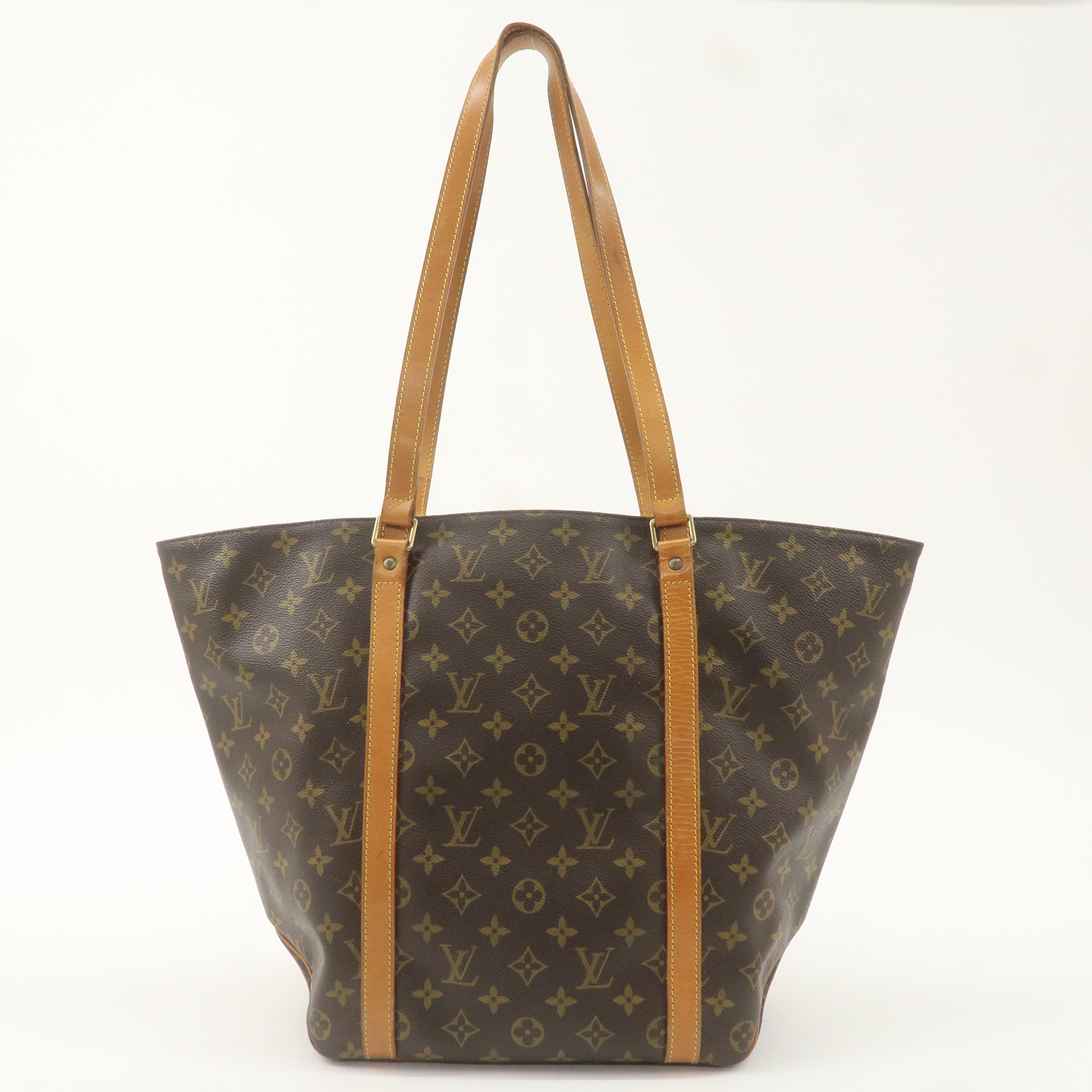 Louis Vuitton Monogram Sac Shopping Shoulder Bag Brown M51108