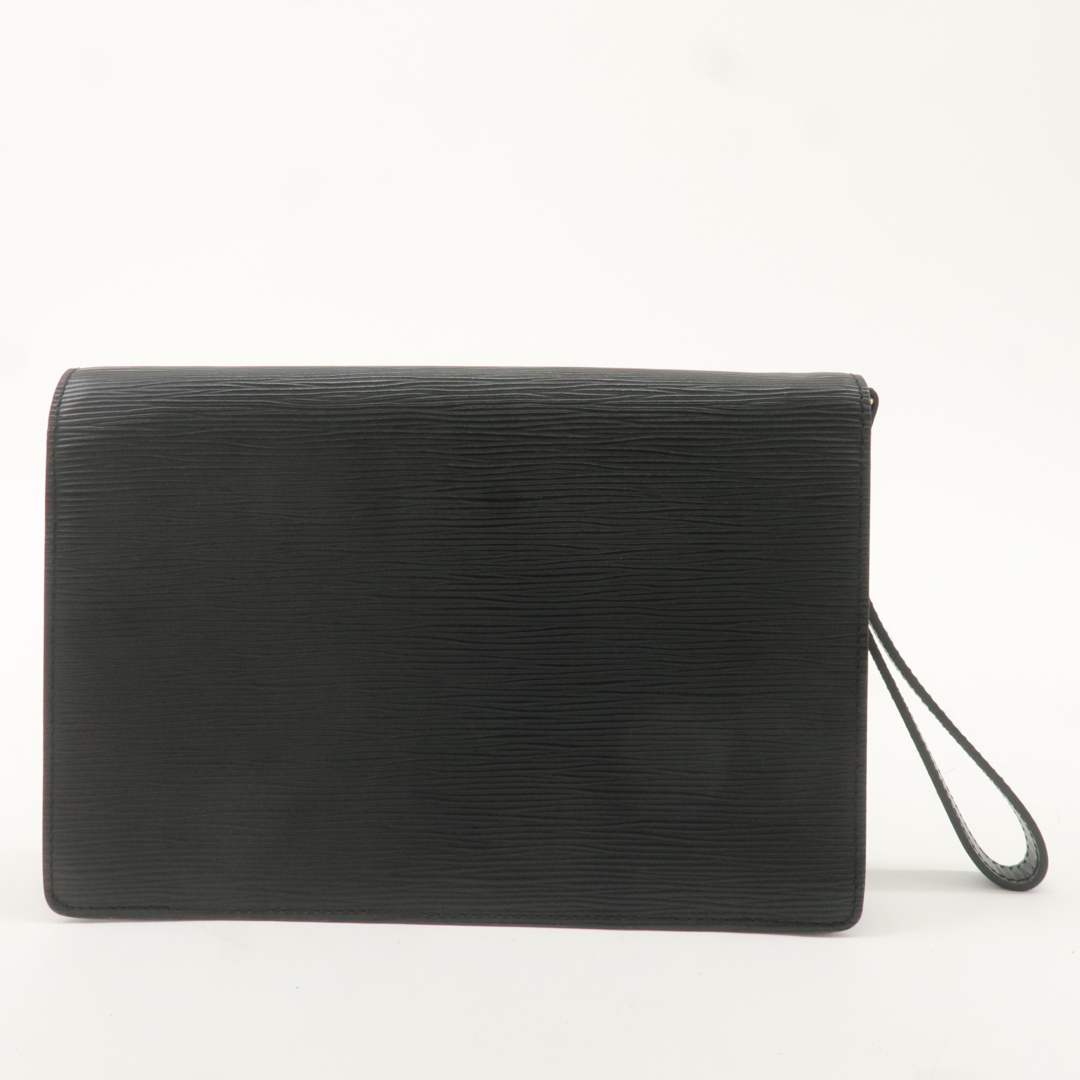 Louis Vuitton Epi Sellier Dragonne Clutch Bag Noir Black M52612