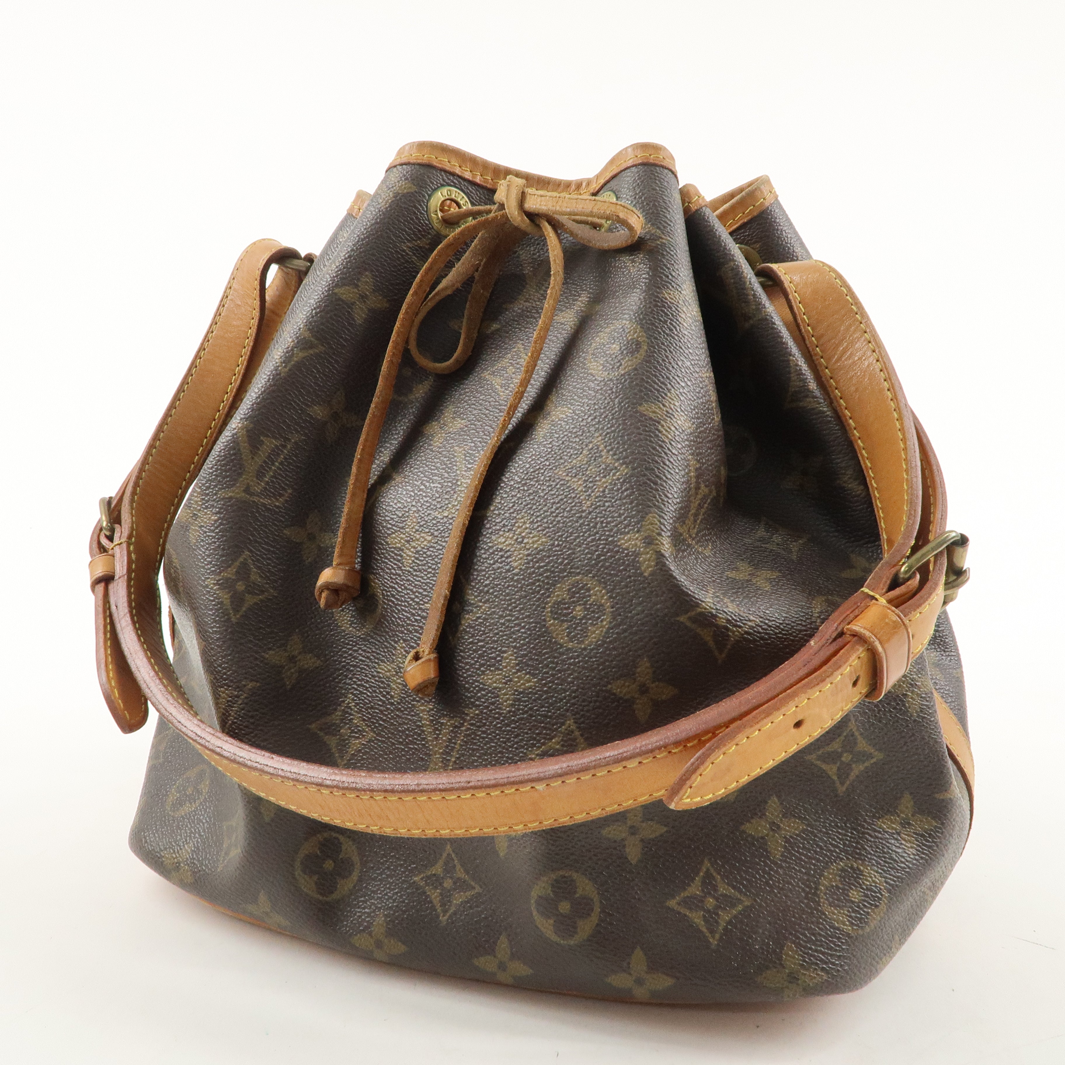 Louis Vuitton Monogram Petit Noe Shoulder Bag Brown M42226