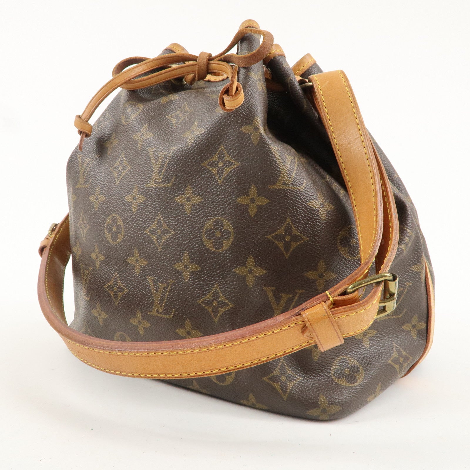 Louis Vuitton Monogram Petit Noe Shoulder Bag Brown M42226