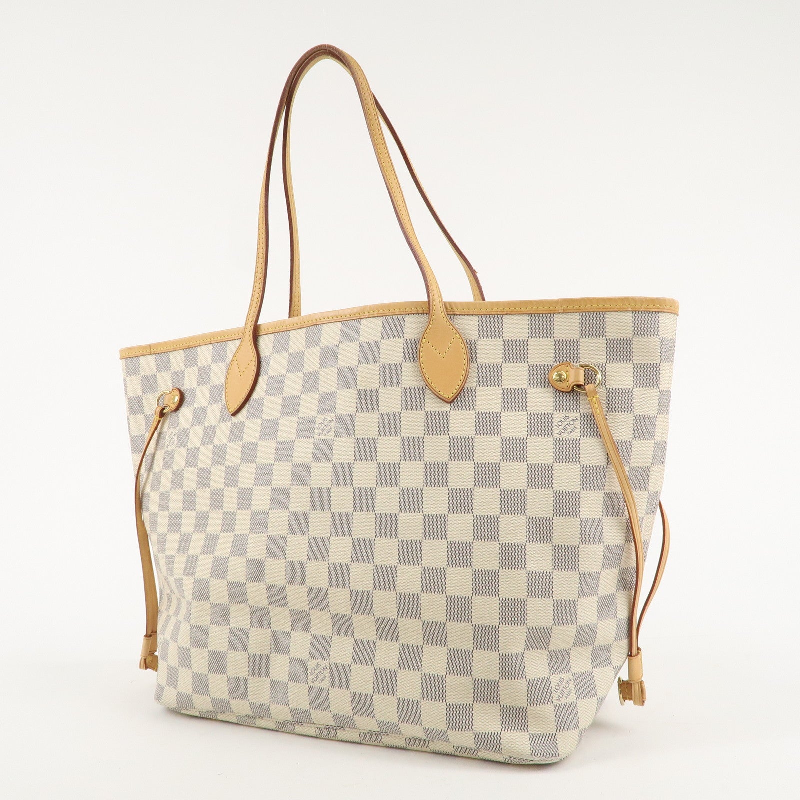 Louis Vuitton Damier Azur Neverfull MM Canvas Tote Bag N51107