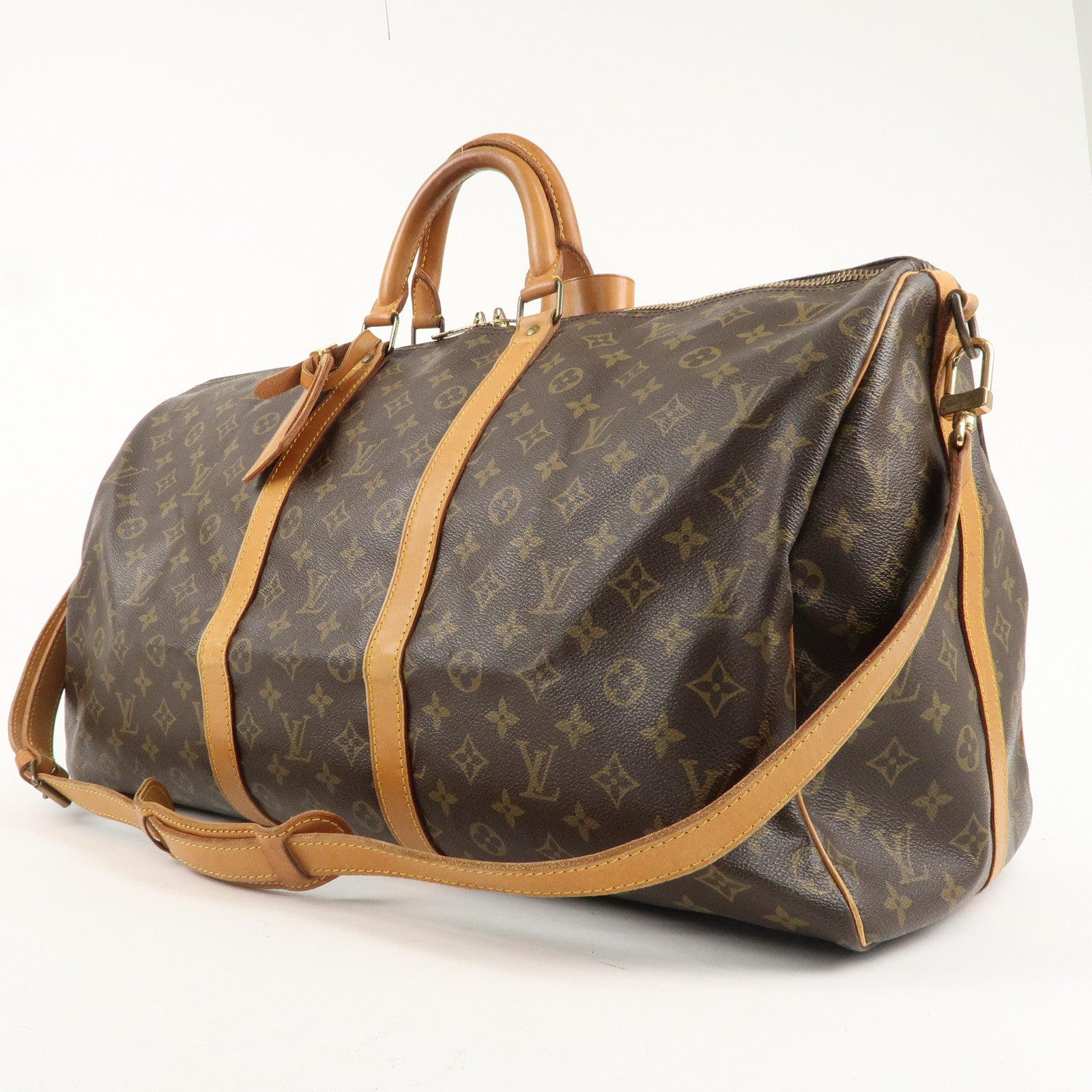 Louis Vuitton Monogram Keep All Bandouliere 55 Boston Bag M41414