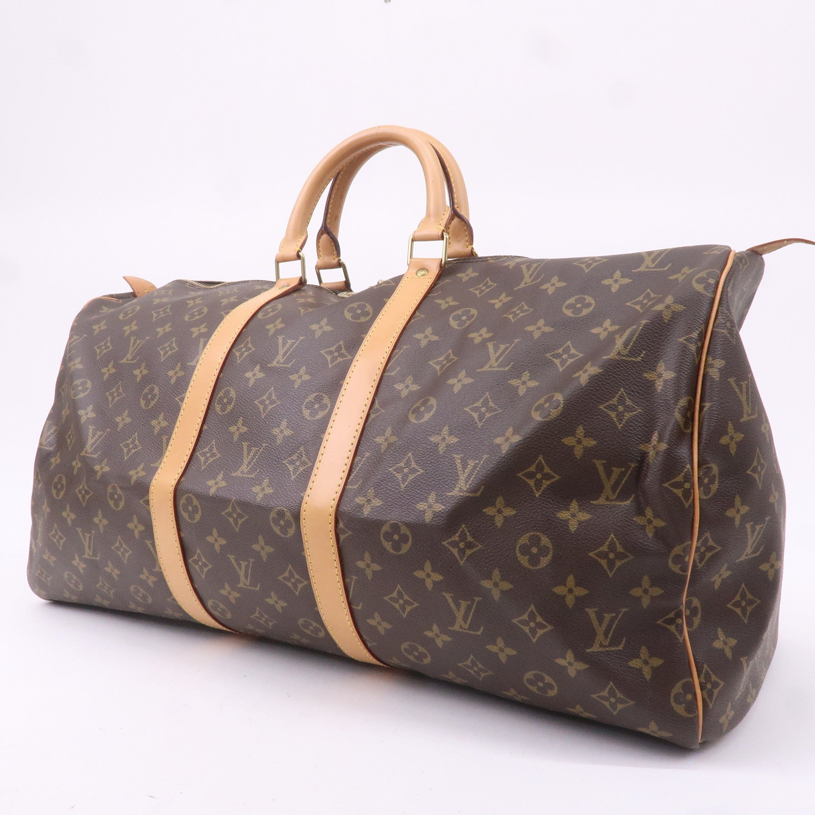 Louis Vuitton Monogram Keep All 55 Boston Bag Brown M41424