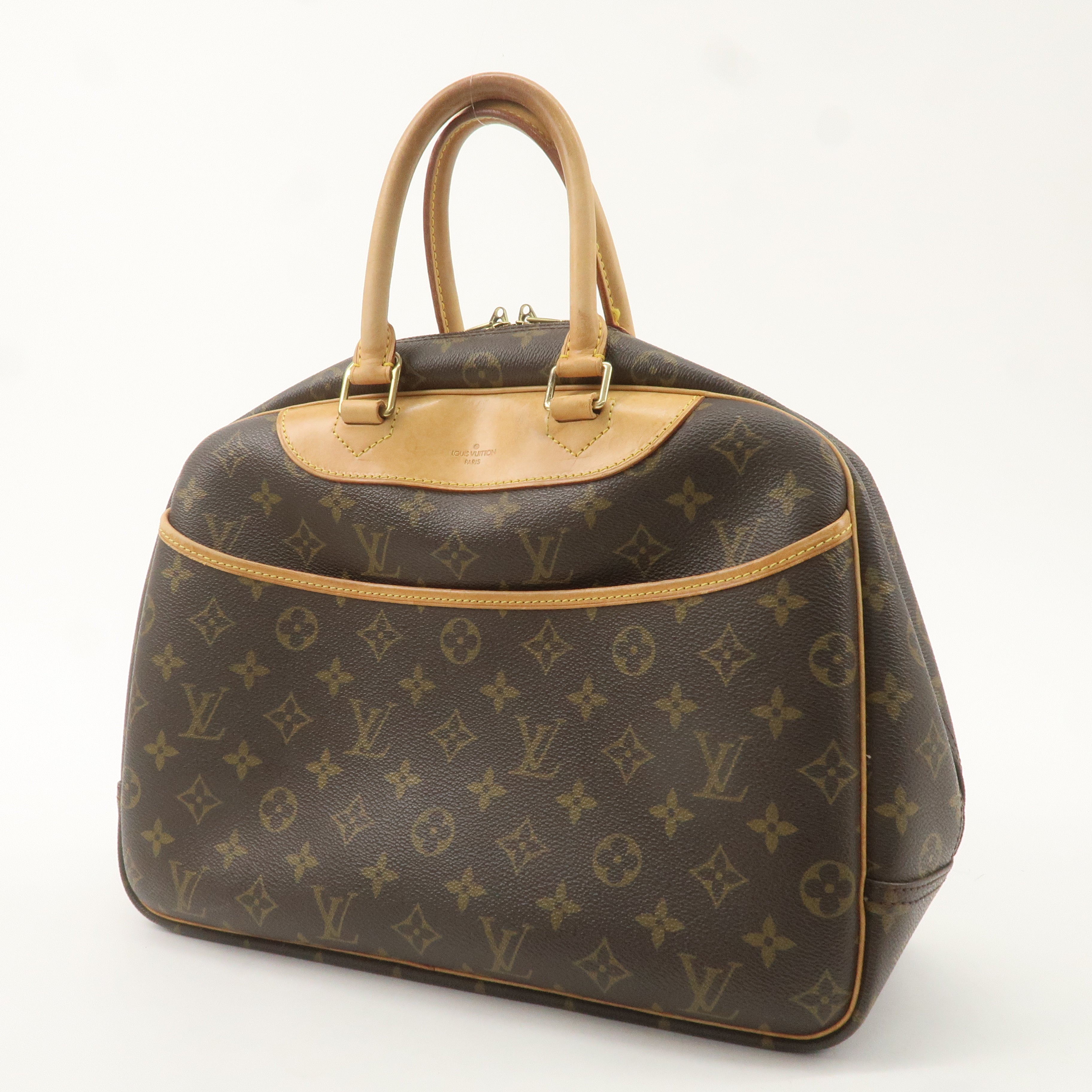 Louis Vuitton Monogram Deauville Hand Bag Brown M47270