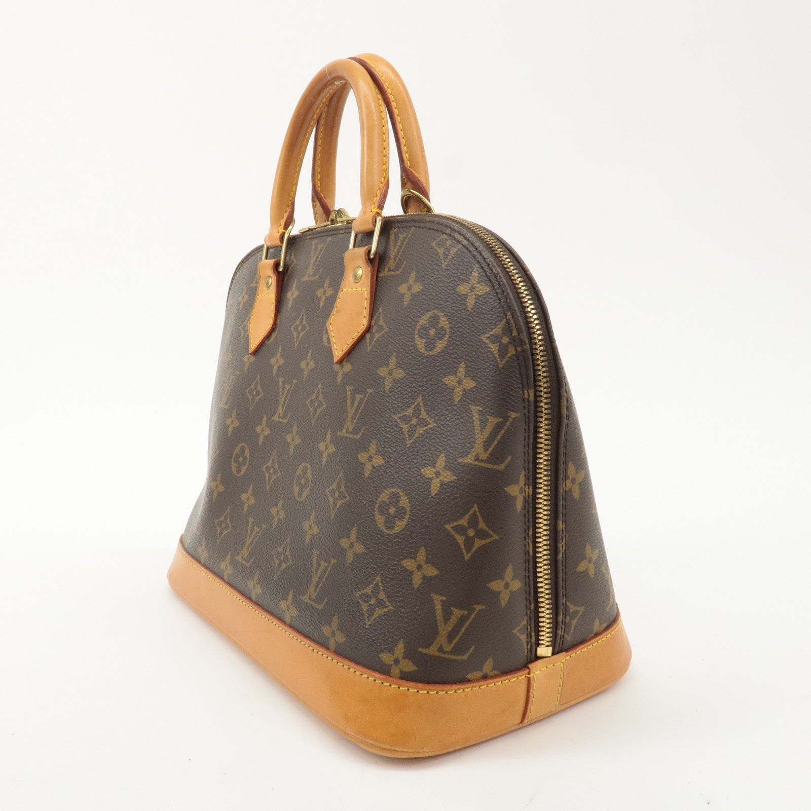 Louis Vuitton Monogram Alma Hand Bag Brown M51130