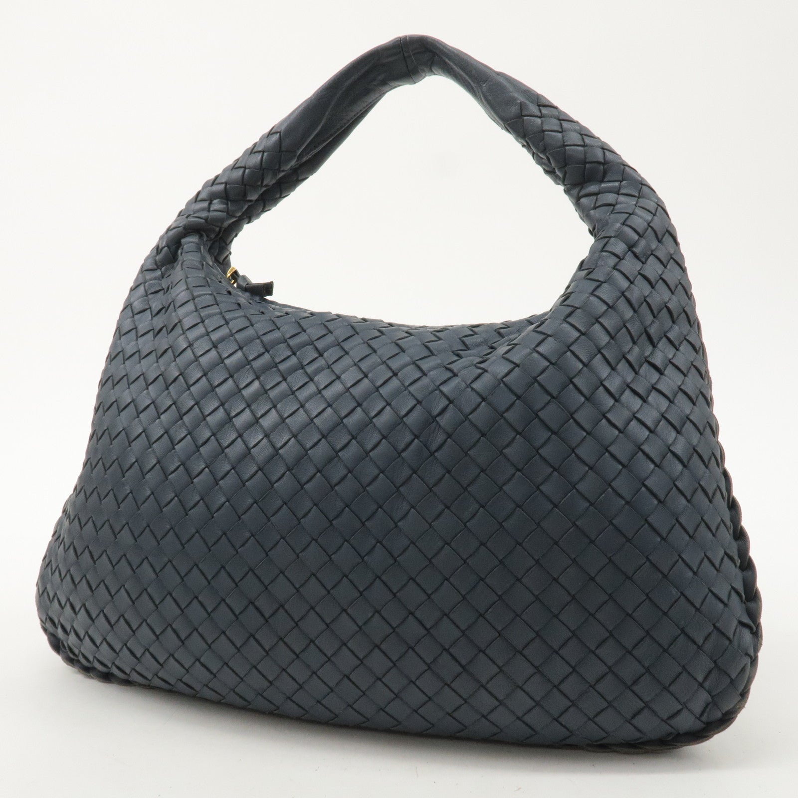 BOTTEGA VENETA Hobo Intrecciato Leather Shoulder Bag 115653