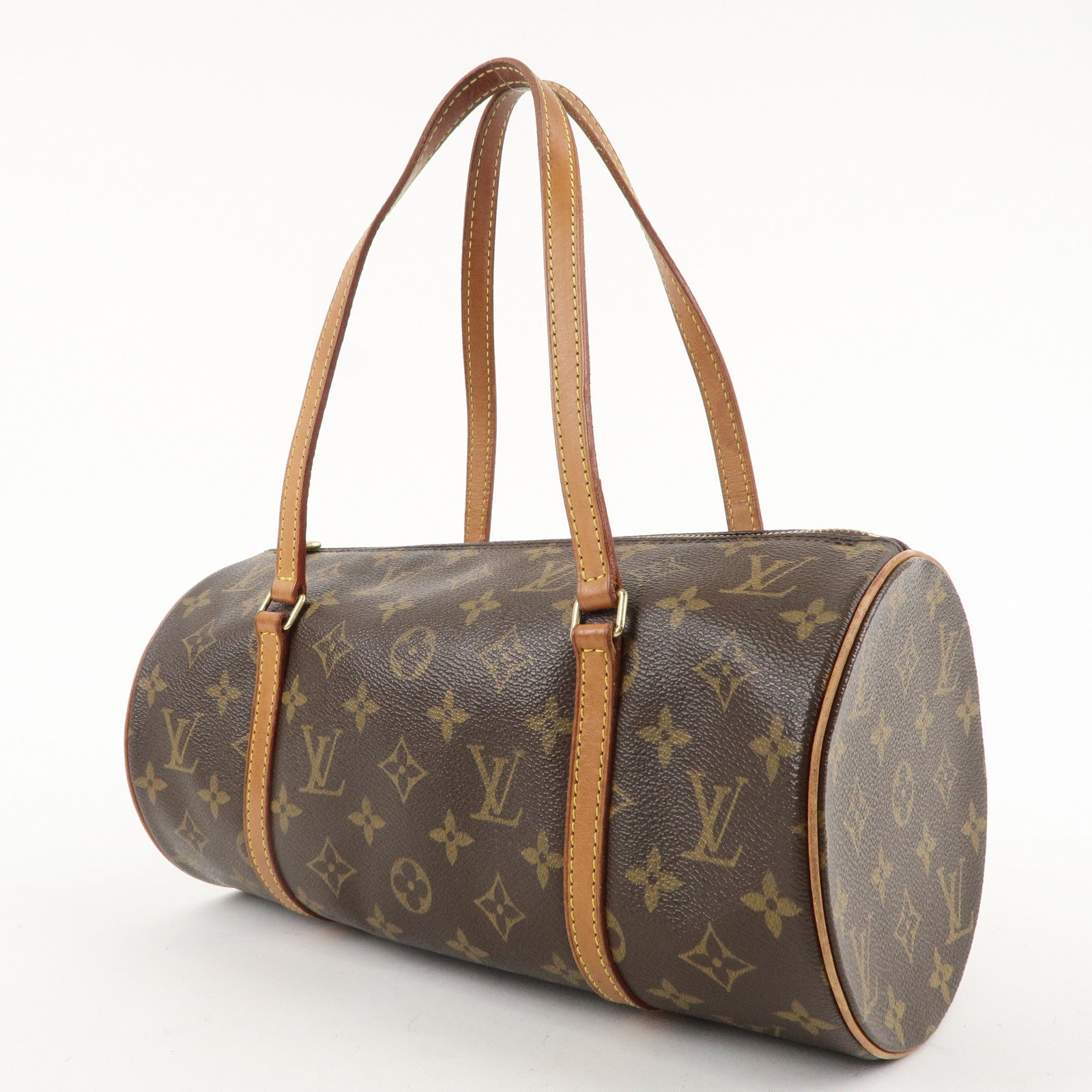 Louis Vuitton Monogram Papillon 30 Hand Bag Brown M51385