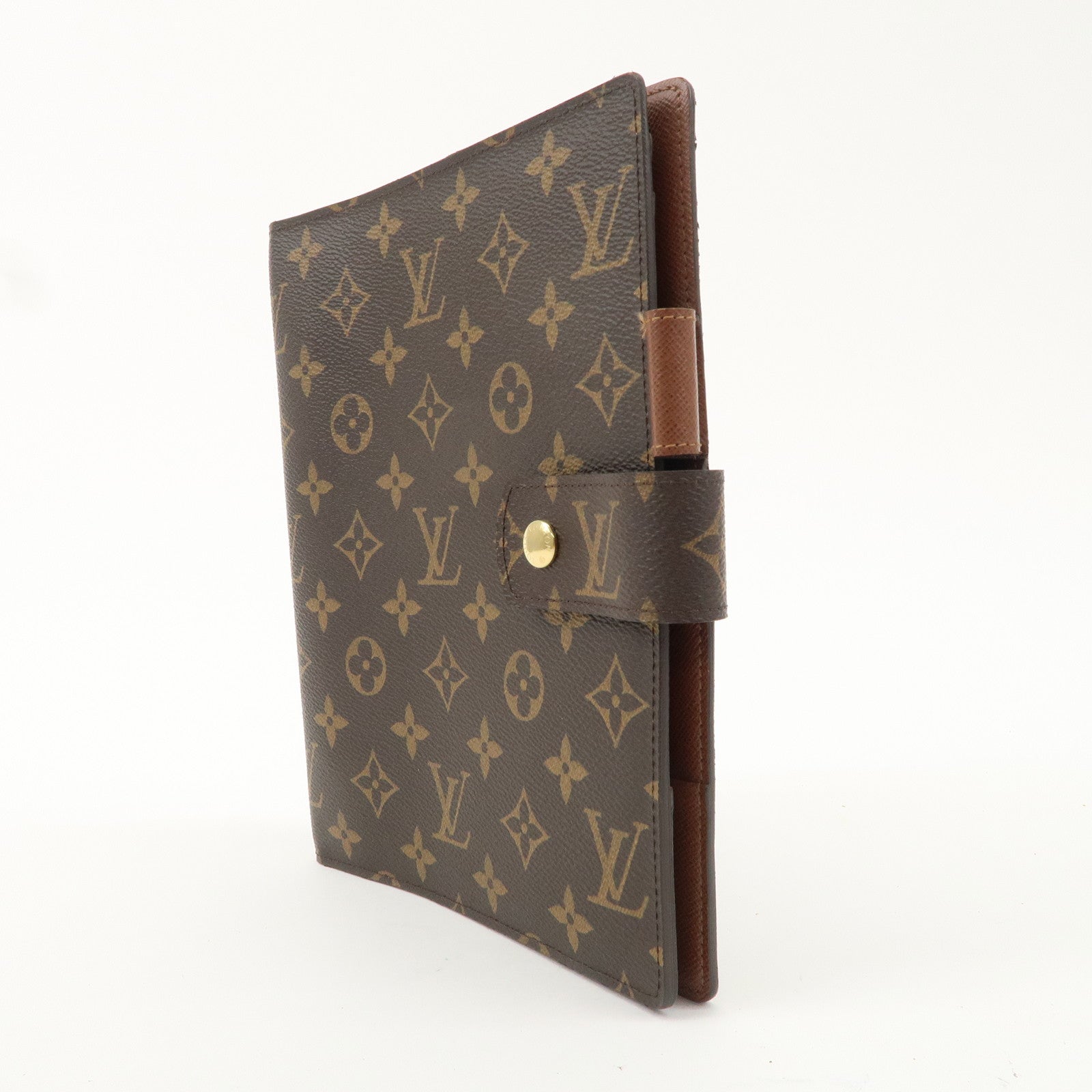 Louis Vuitton Monogram Agenda GM Planner Cover Brown R20106